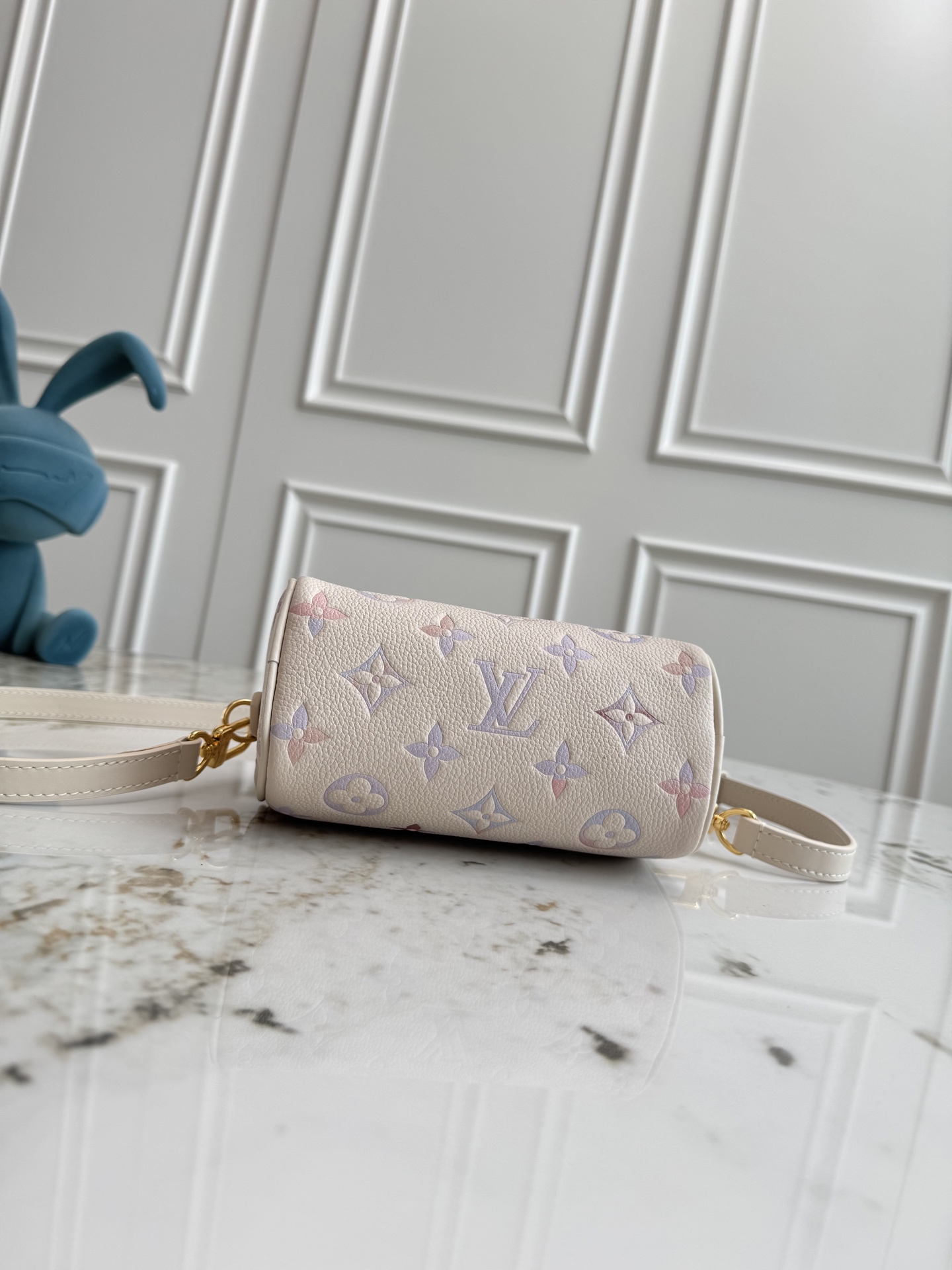 Louis Vuitton Nano Speedy Handbag in White Gradient Monogram Empreinte Leather - Image 4