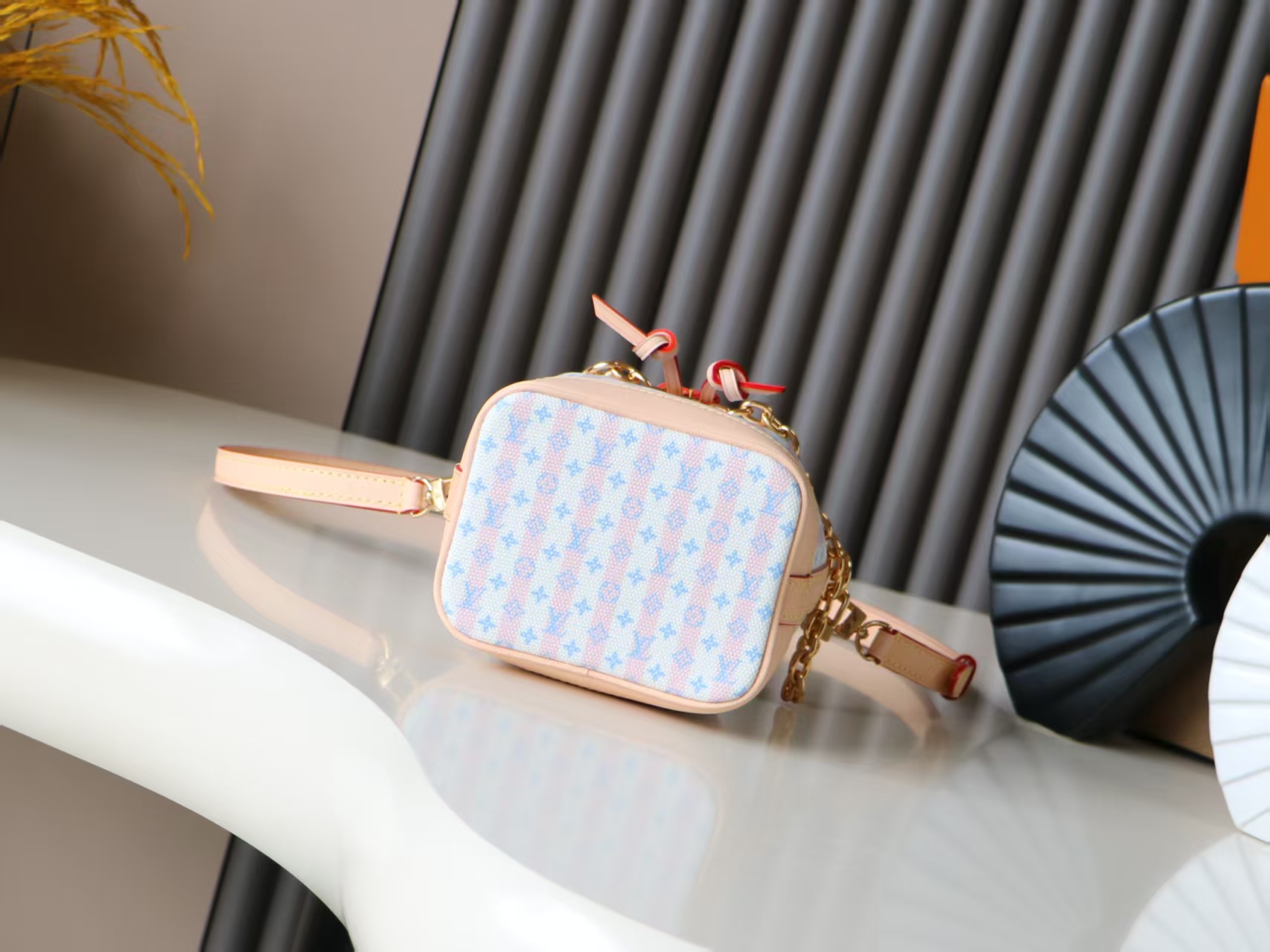 Louis Vuitton Nano Noé LV Stamp Canvas Crossbody Bag - Image 4