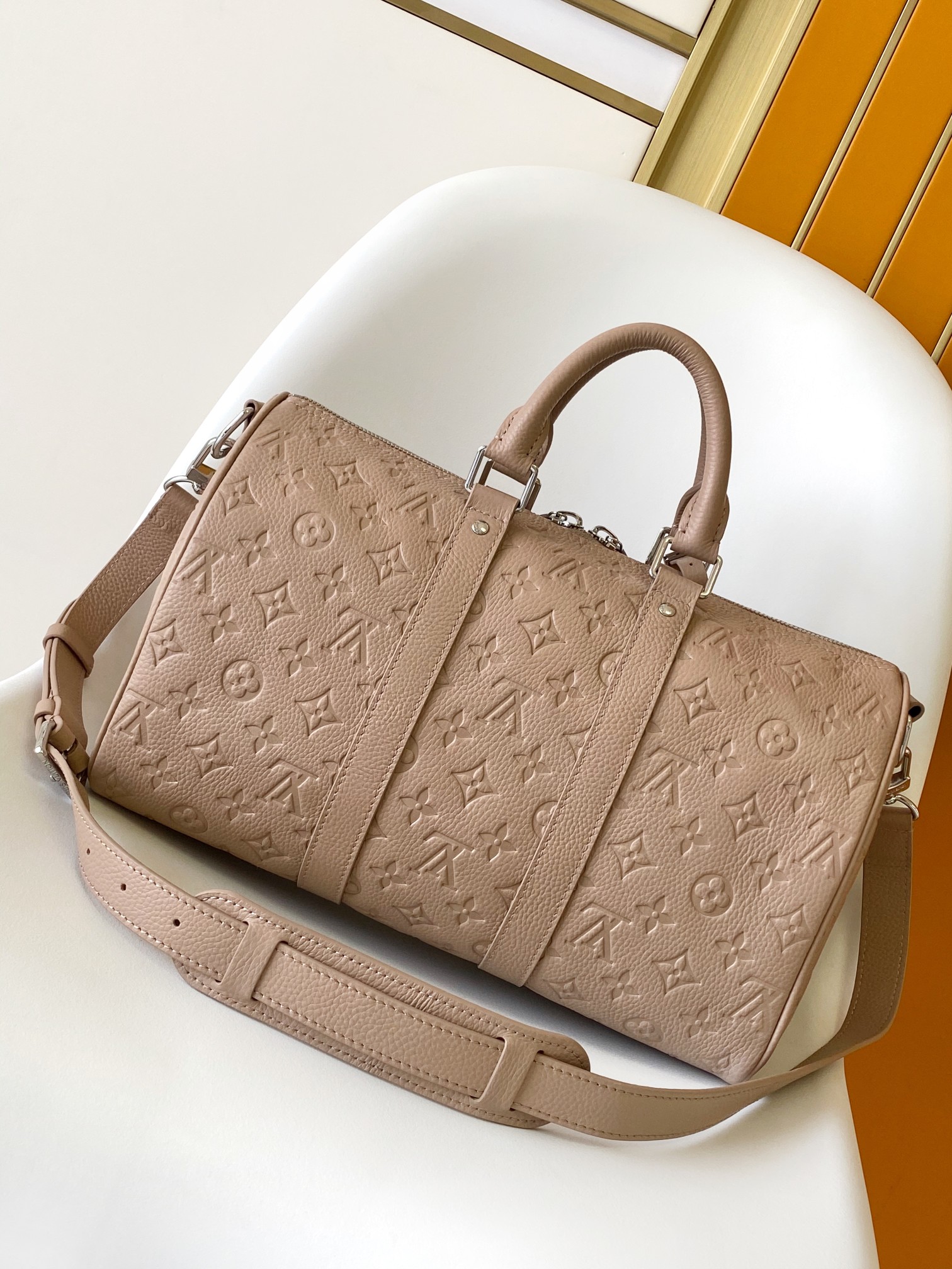 Louis Vuitton Keepall Bandouliere 35 Monogram Eclipse Travel Bag - Image 4