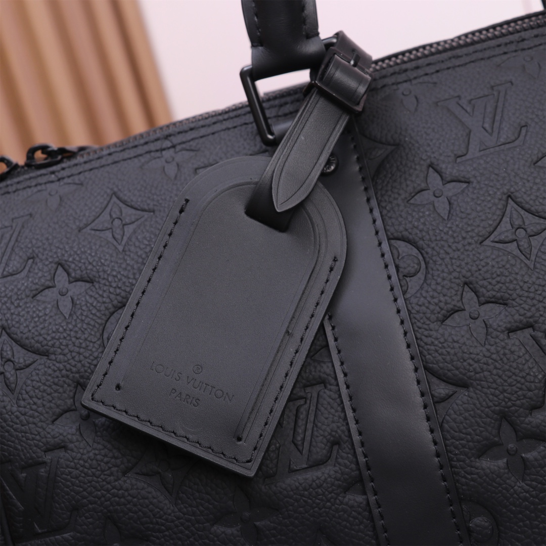 Louis Vuitton Keepall Bandouliere 35 Monogram Eclipse Travel Bag - Image 4