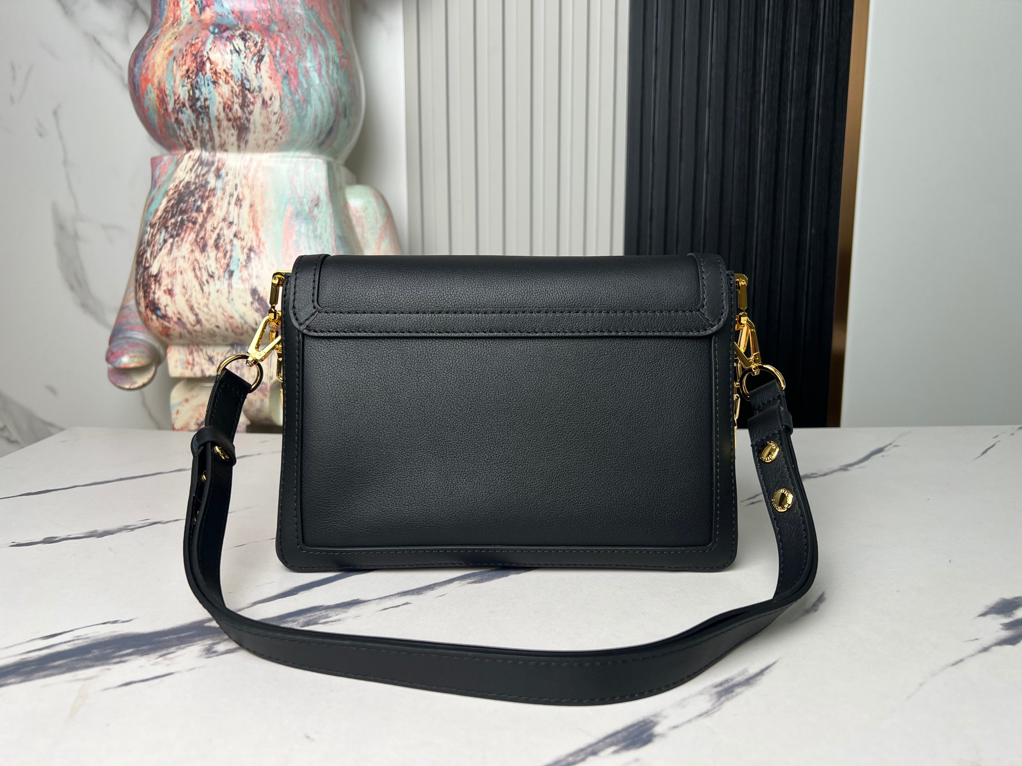 Louis Vuitton Dauphine Soft Medium Crossbody Bag M25209 in Black - Image 4