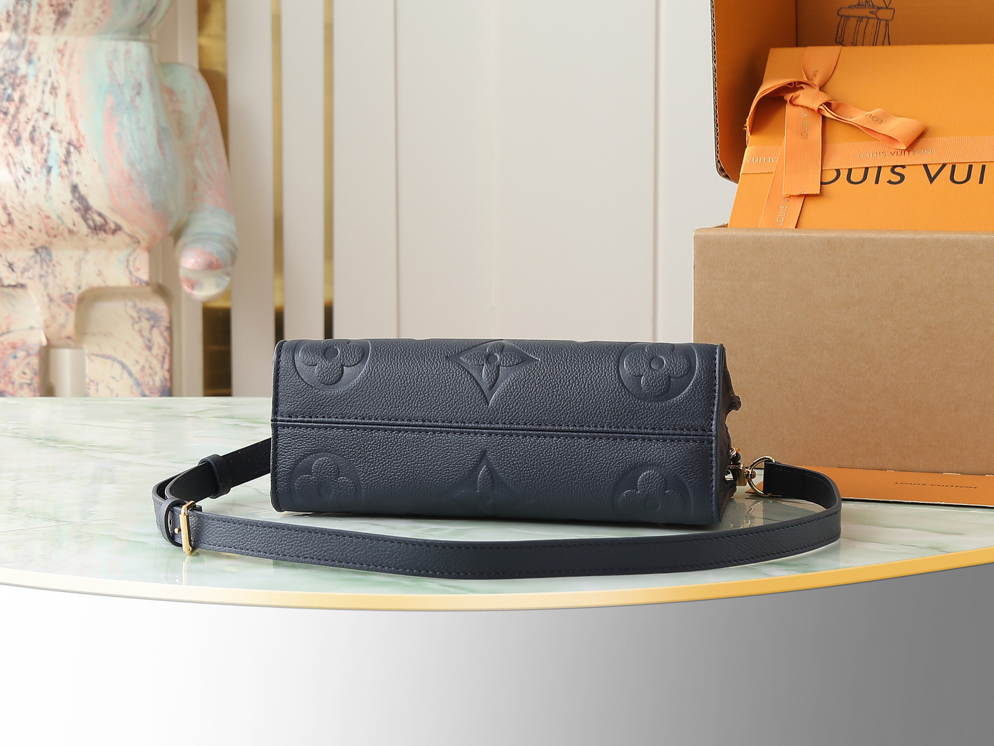 Louis Vuitton OnTheGo Small Handbag in Monogram Empreinte Leather - Image 4
