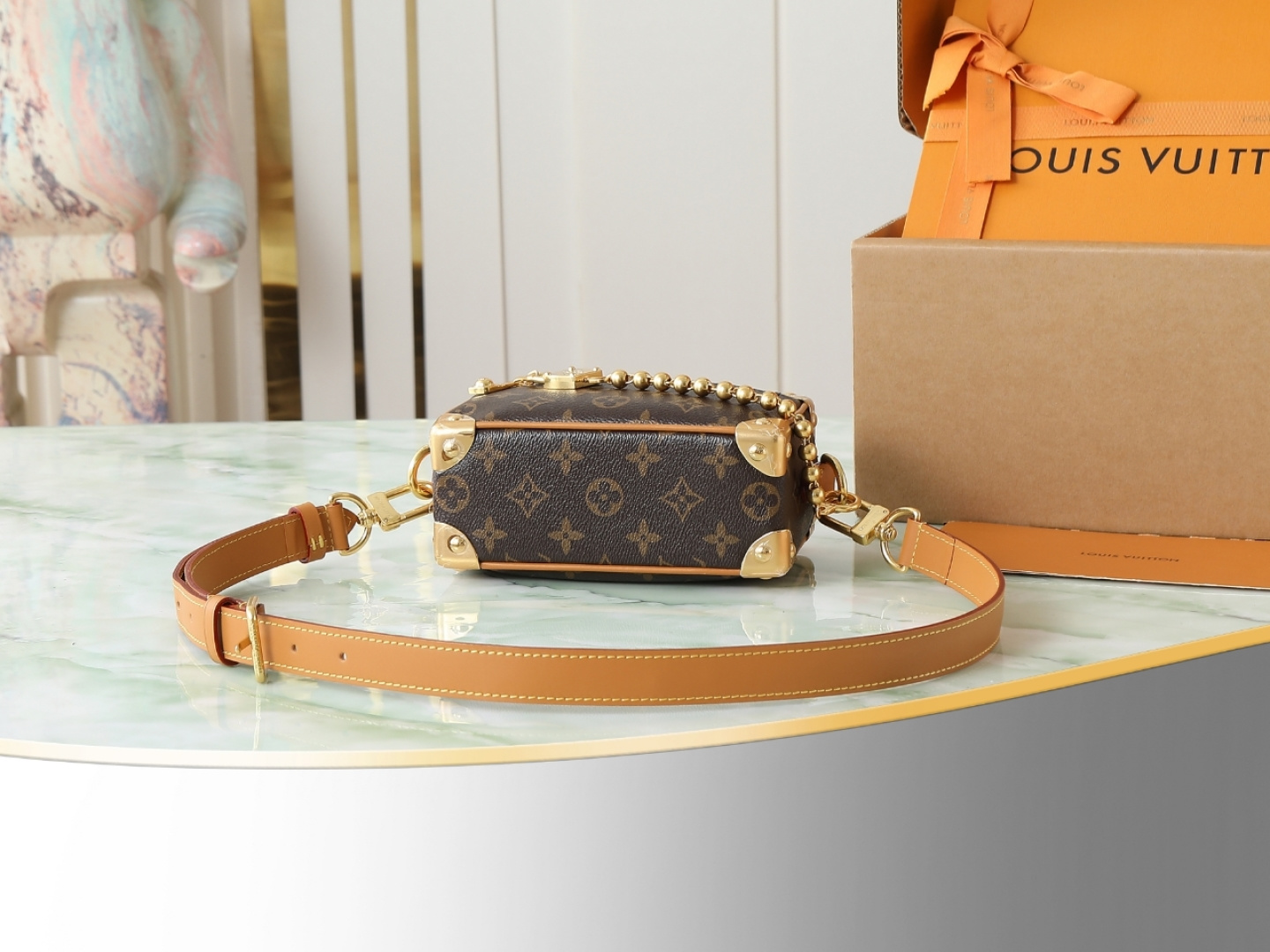 Louis Vuitton Mini Soft Trunk Monogram Chain Crossbody Bag - Image 4