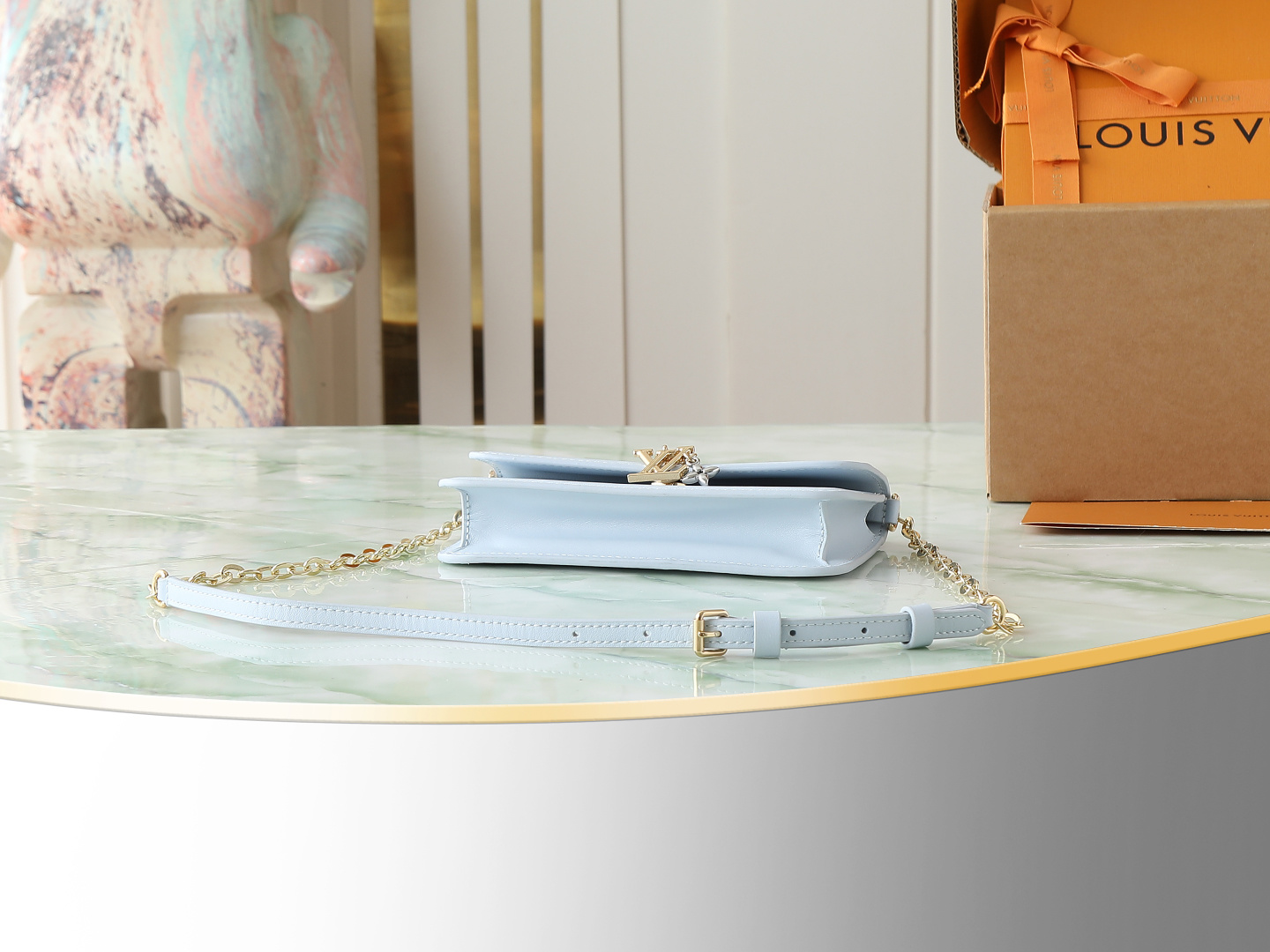 Louis Vuitton LV Bloom Wallet on Chain Bag M14547 in Light Blue - Image 4