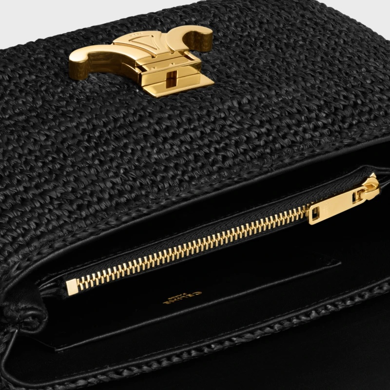 CELINE Teen Nino Woven Black Handbag - Image 4