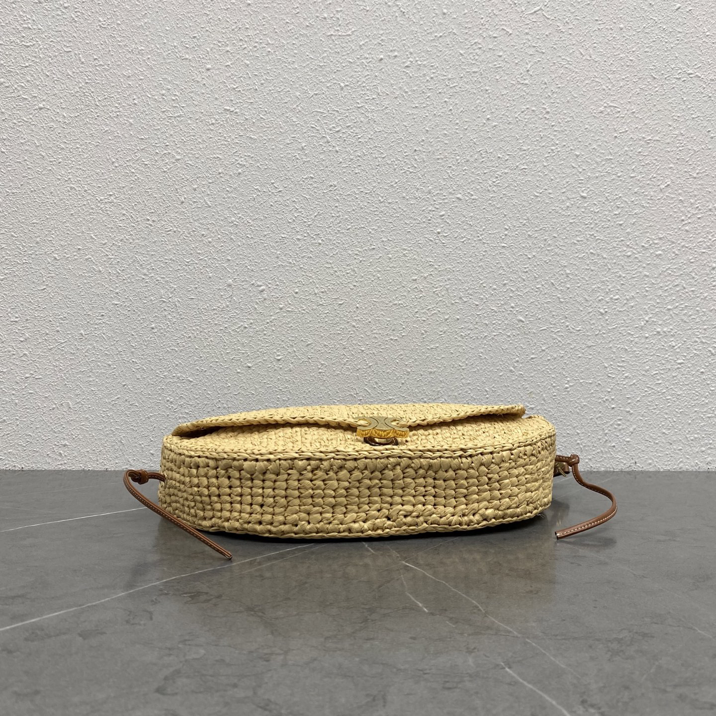 Celine Halfmoon Small Raffia Handbag - Image 4