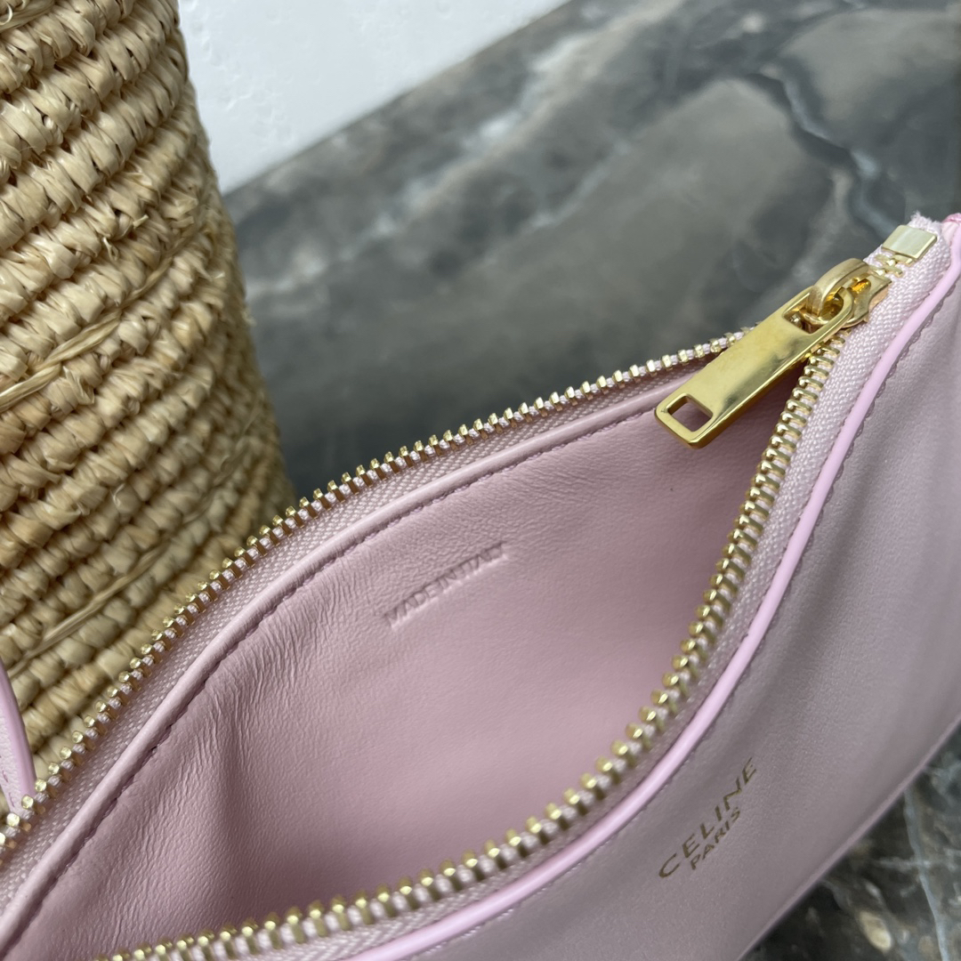 Celine Teen Woven Plant-Fiber and Calfskin Handbag - Image 4