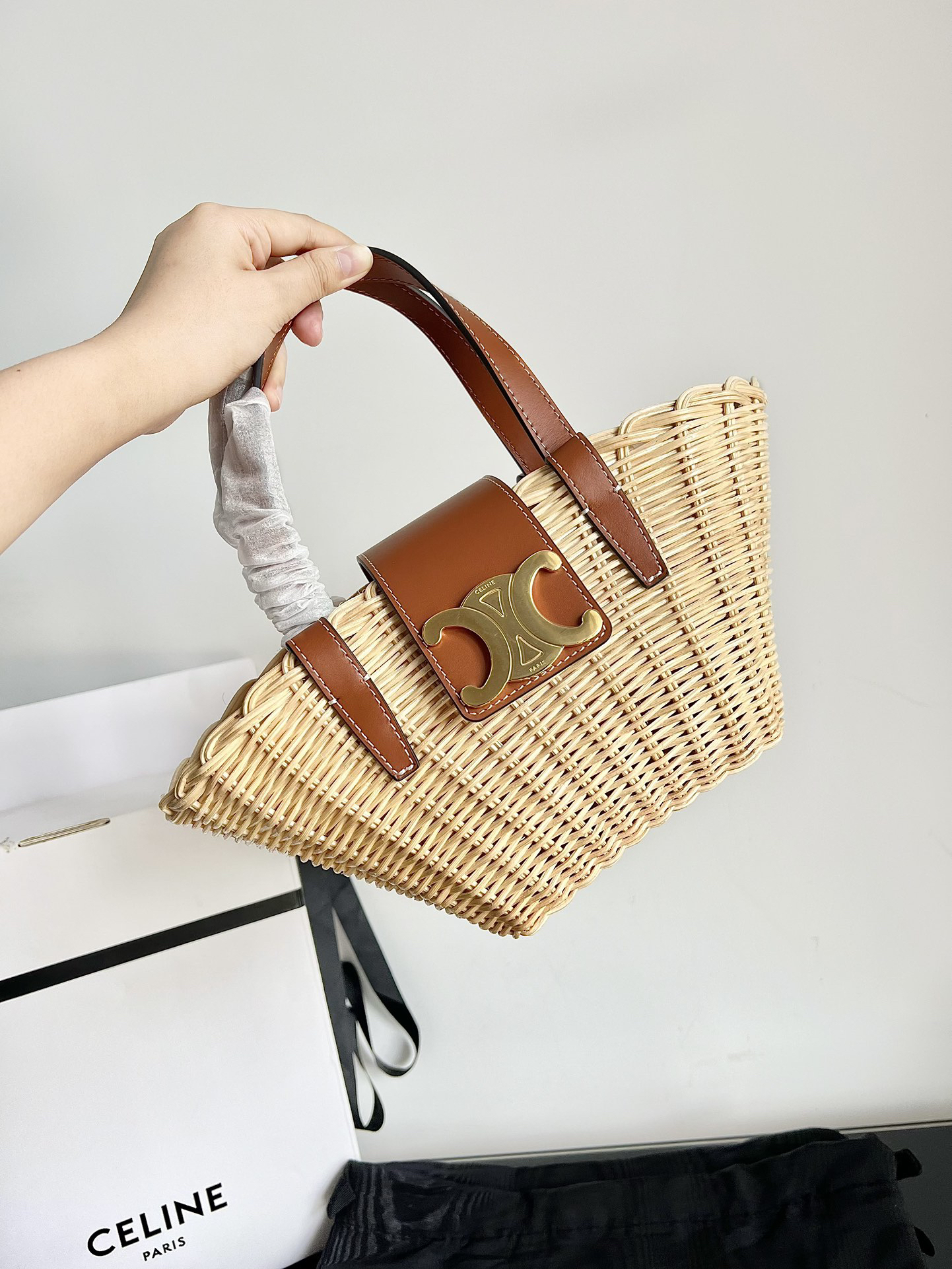 TEEN COUFFIN Woven Basket Handbag - Image 4