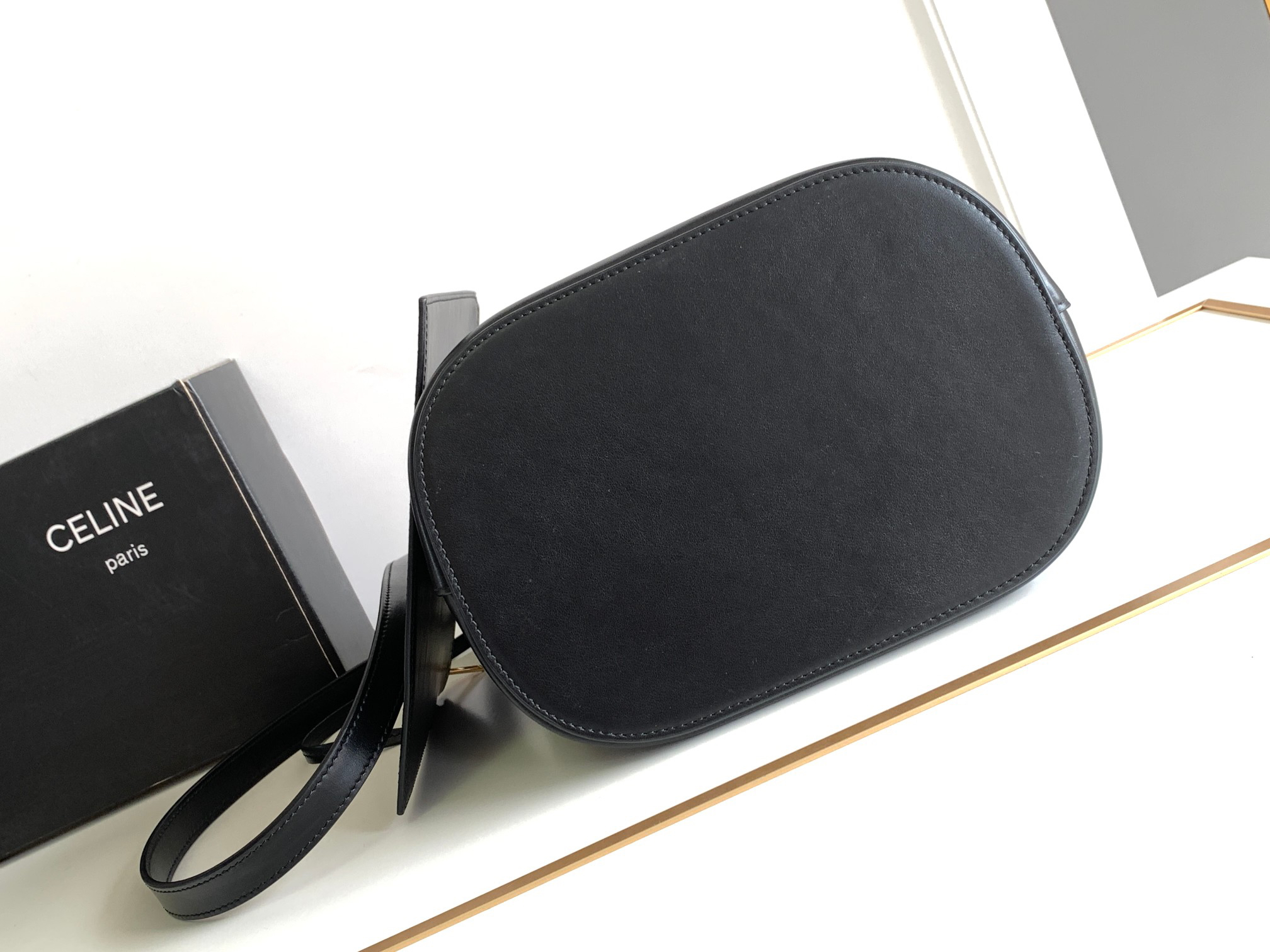 Celine Louise Medium Smooth Calfskin Bucket Bag - Image 4
