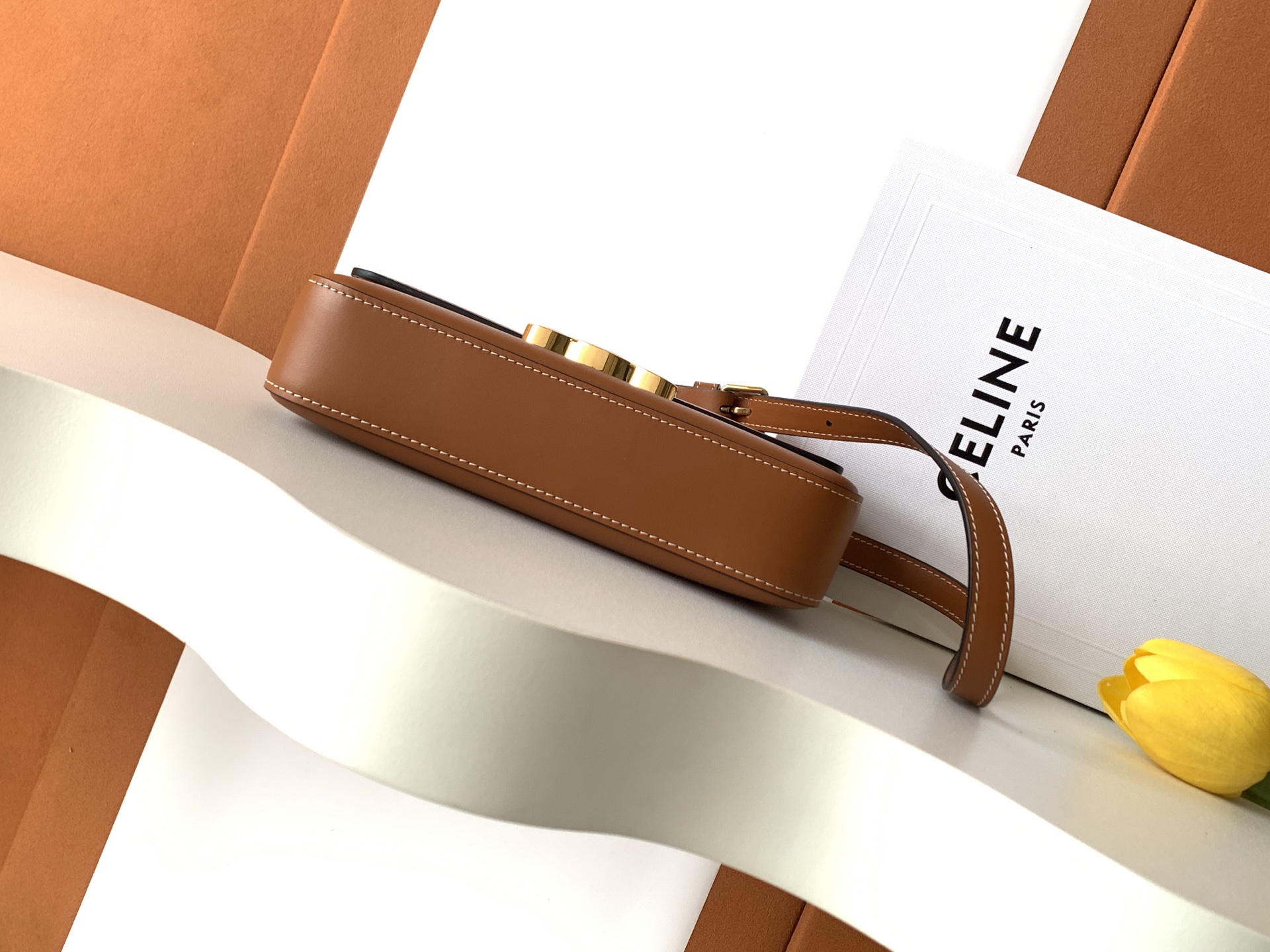 All-Leather Calfskin Shoulder Bag - Image 4