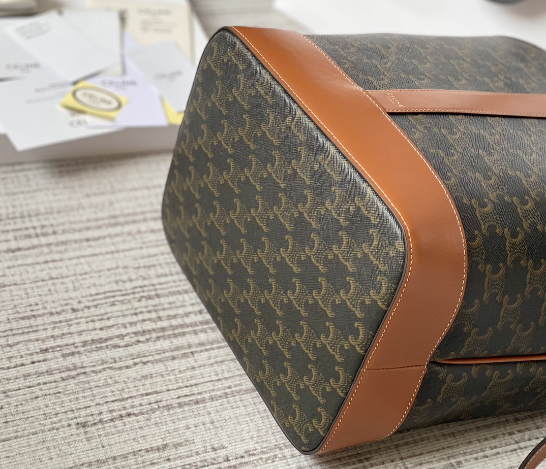 Celine Macadam Canvas Bucket Crossbody Bag - Image 4