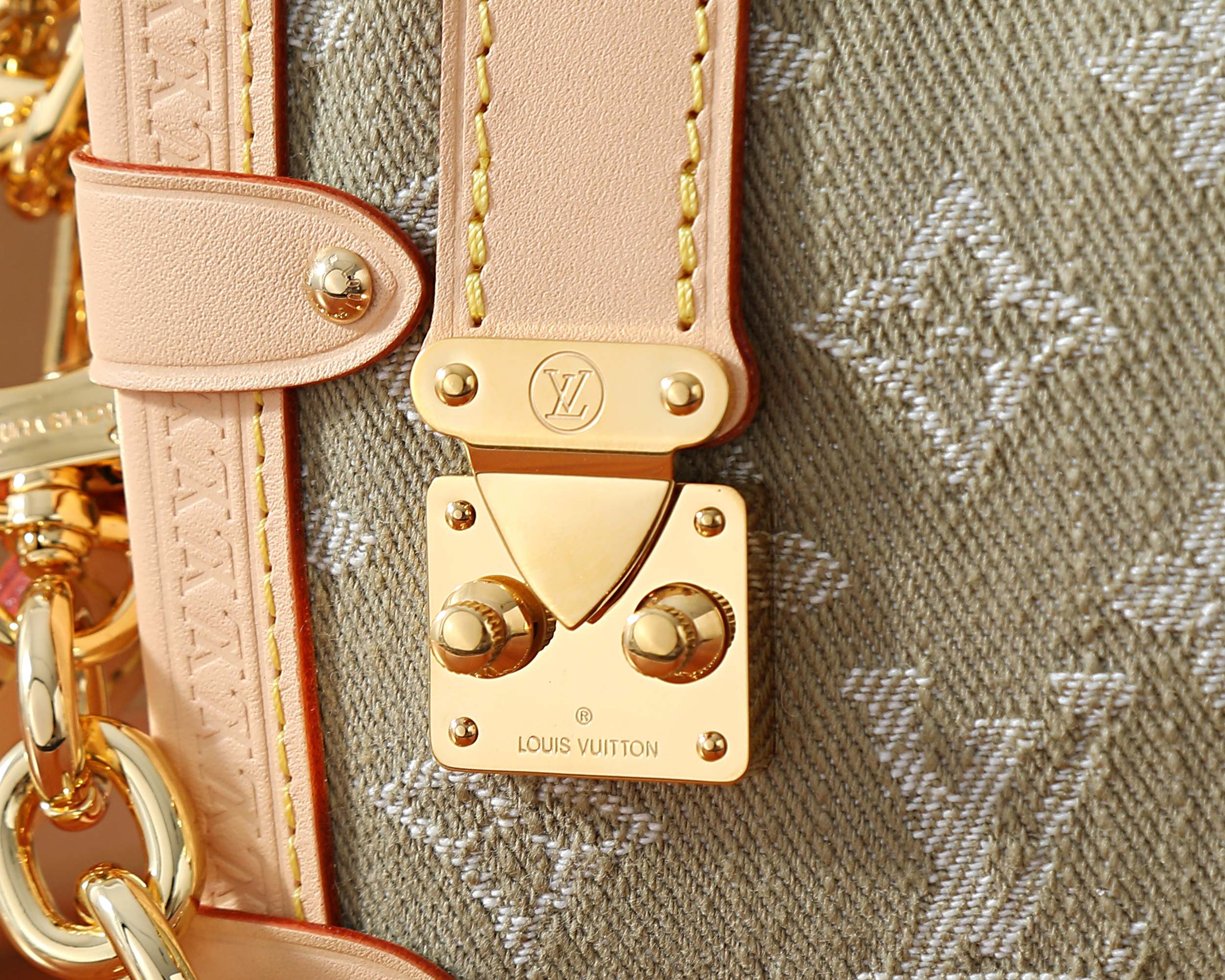 Louis Vuitton Side Trunk East-West Handbag - Denim - Image 4