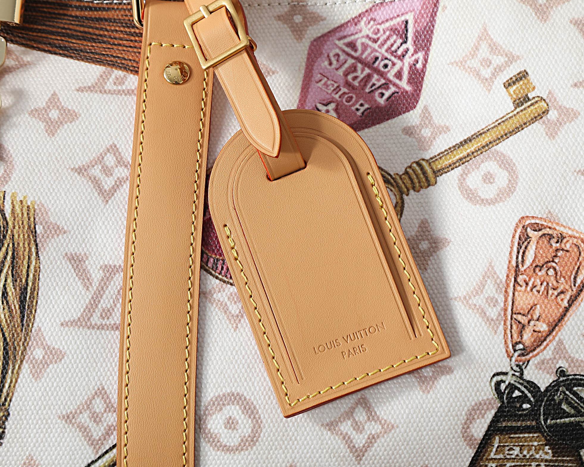 Louis Vuitton Keepall Bandoulière 45 Travel Bag in Monogram Dune - Image 4