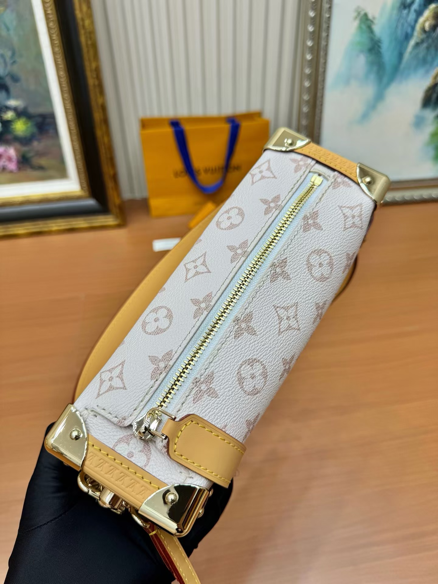 Louis Vuitton Side Trunk Medium Crossbody Bag in Monogram Dune Canvas - Image 4