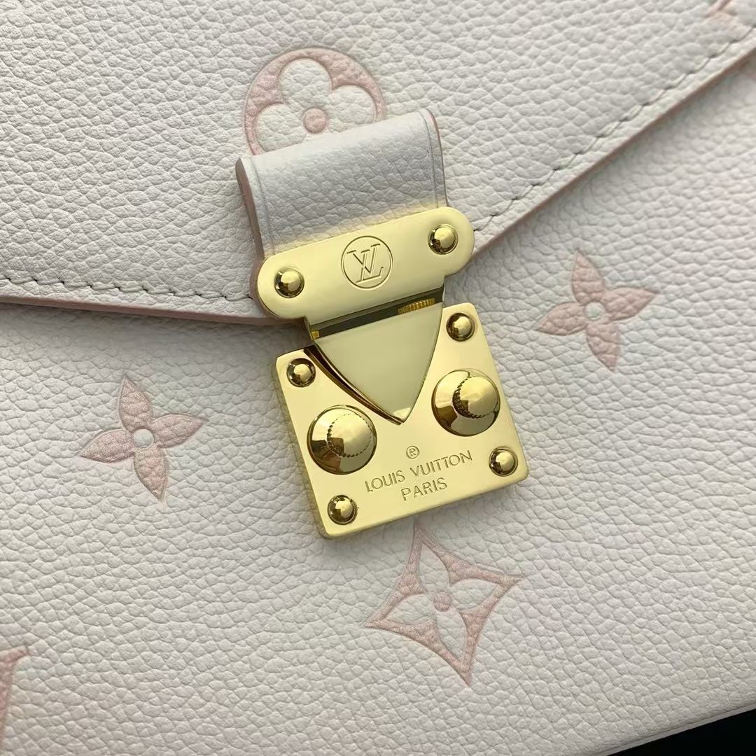 Louis Vuitton Pochette Métis MM Crossbody Bag in Cream Monogram Empreinte Leather - Image 4