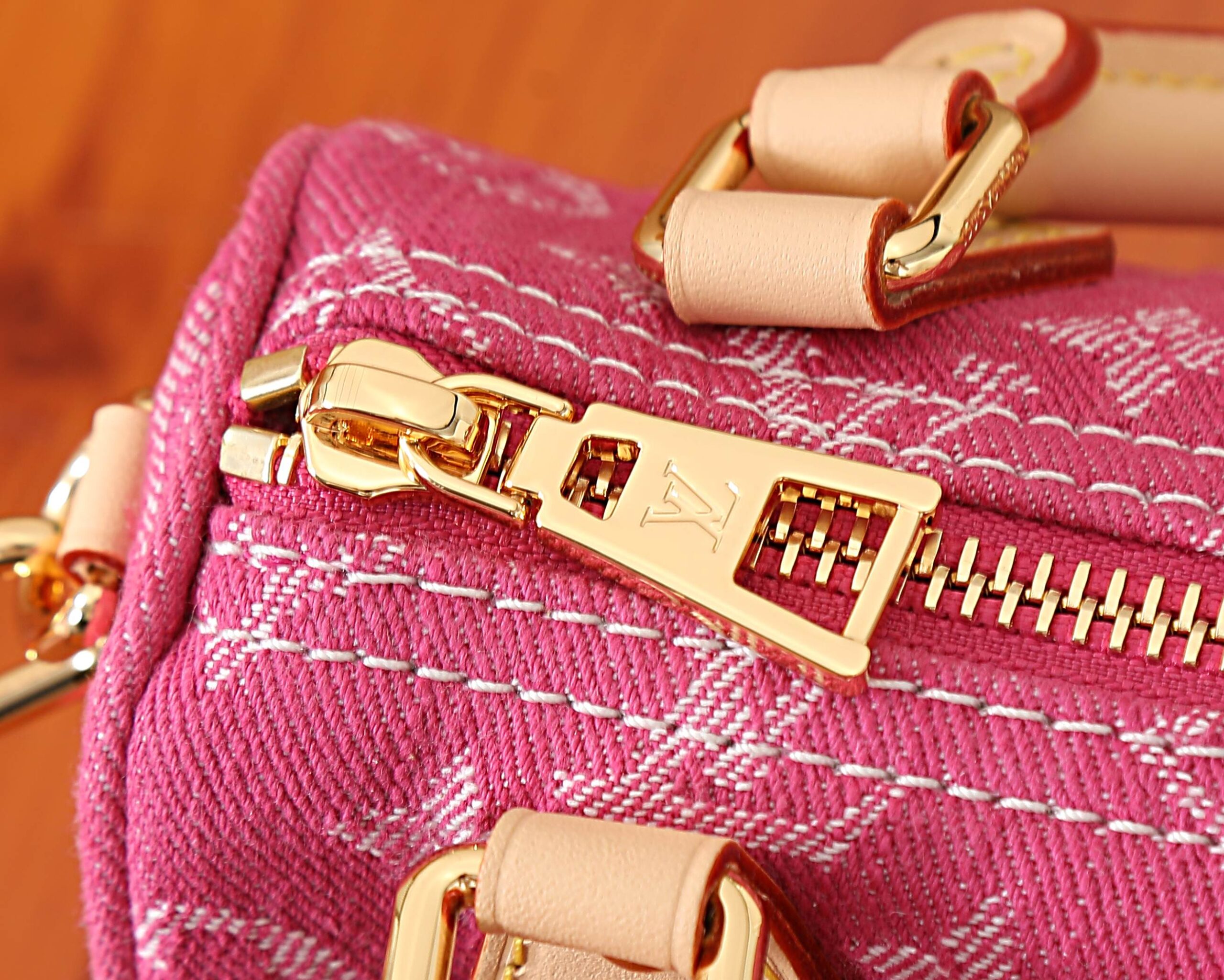 Louis Vuitton Nano Speedy Denim Handbag - Image 4