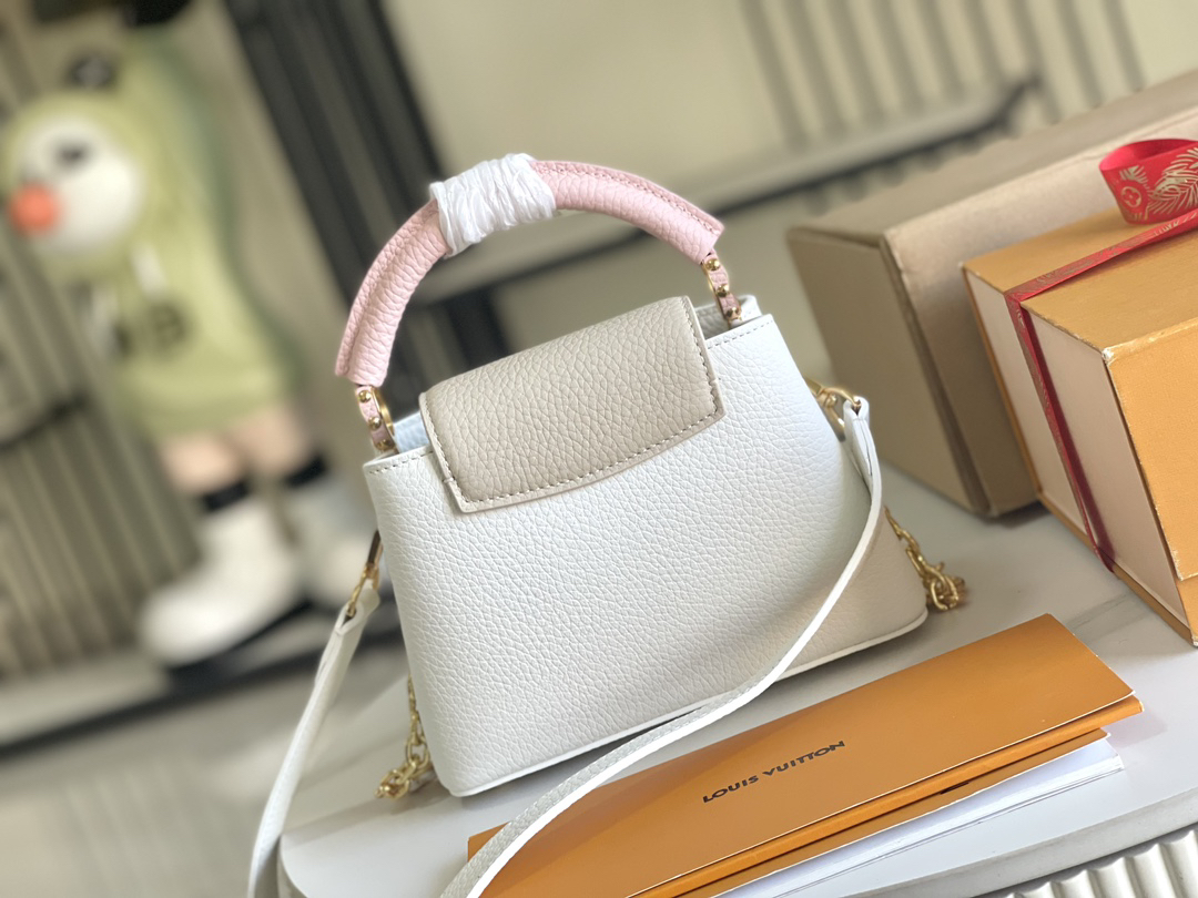 Louis Vuitton Capucines Mini Crossbody Bag M11343 – White Floral Tri-Color - Image 4