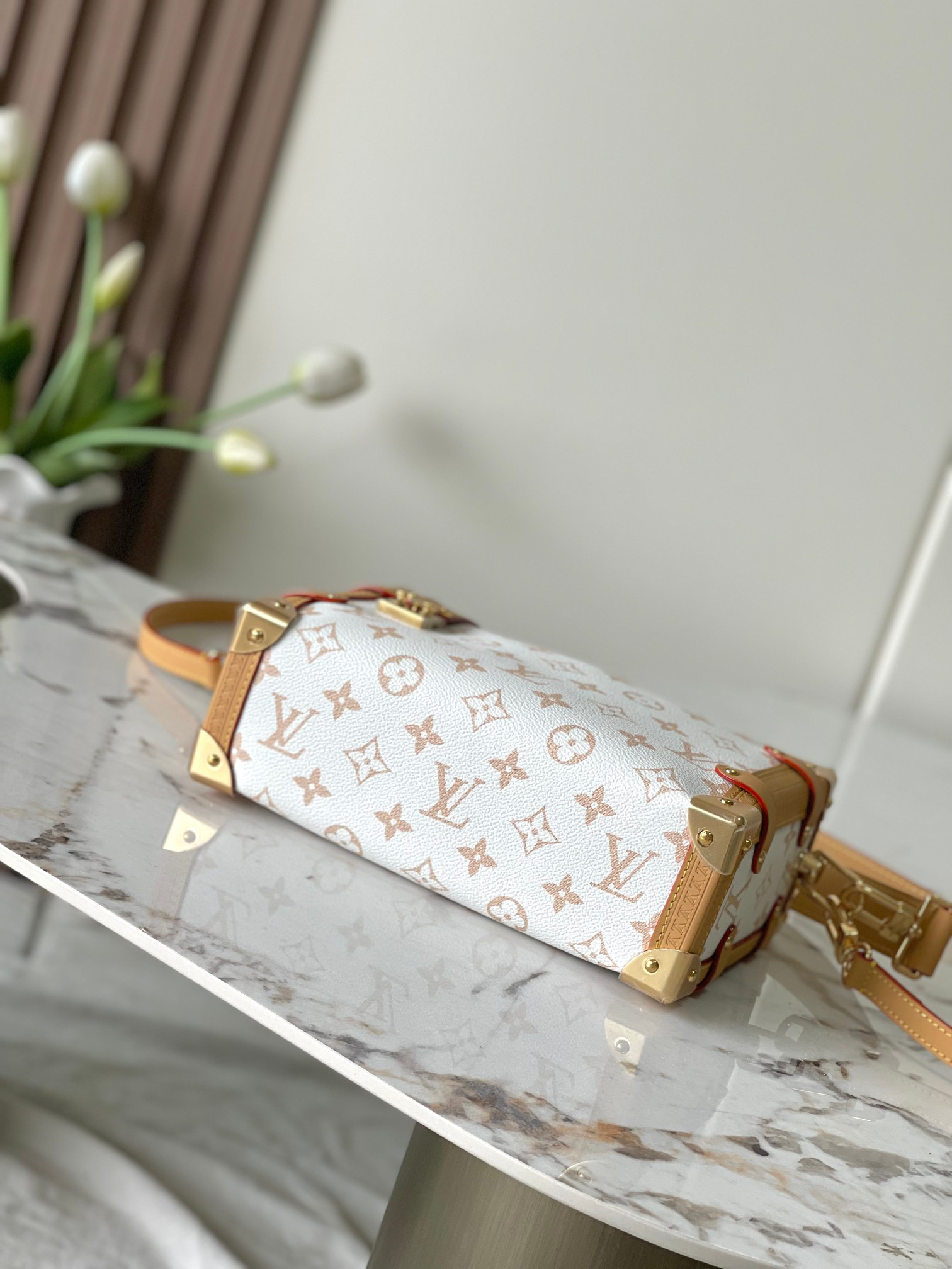 Louis Vuitton Side Trunk Medium Handbag in Monogram Dune Canvas - Image 4