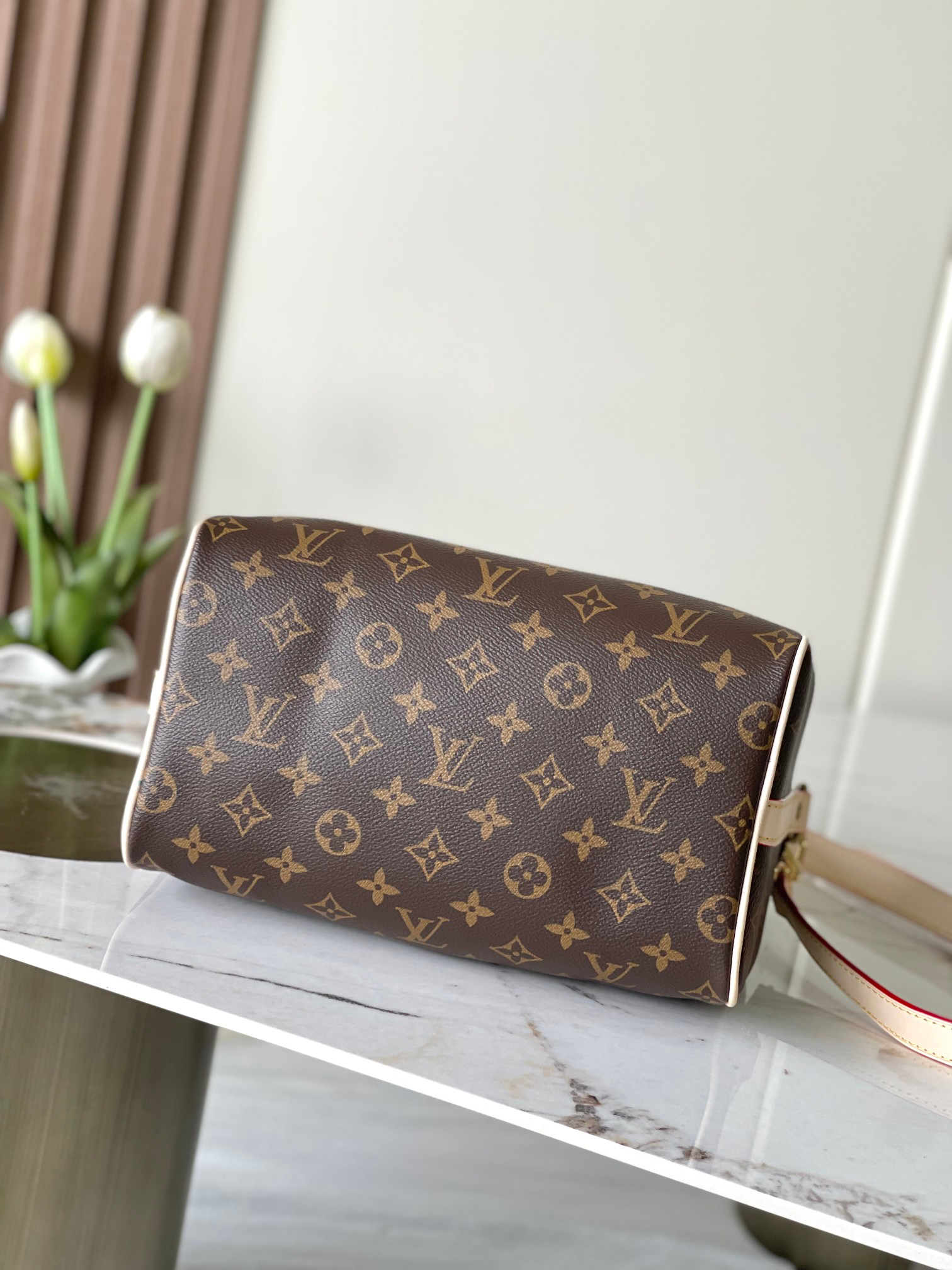 Louis Vuitton Speedy Bandoulière 25 Monogram Canvas Crossbody Bag - Image 4