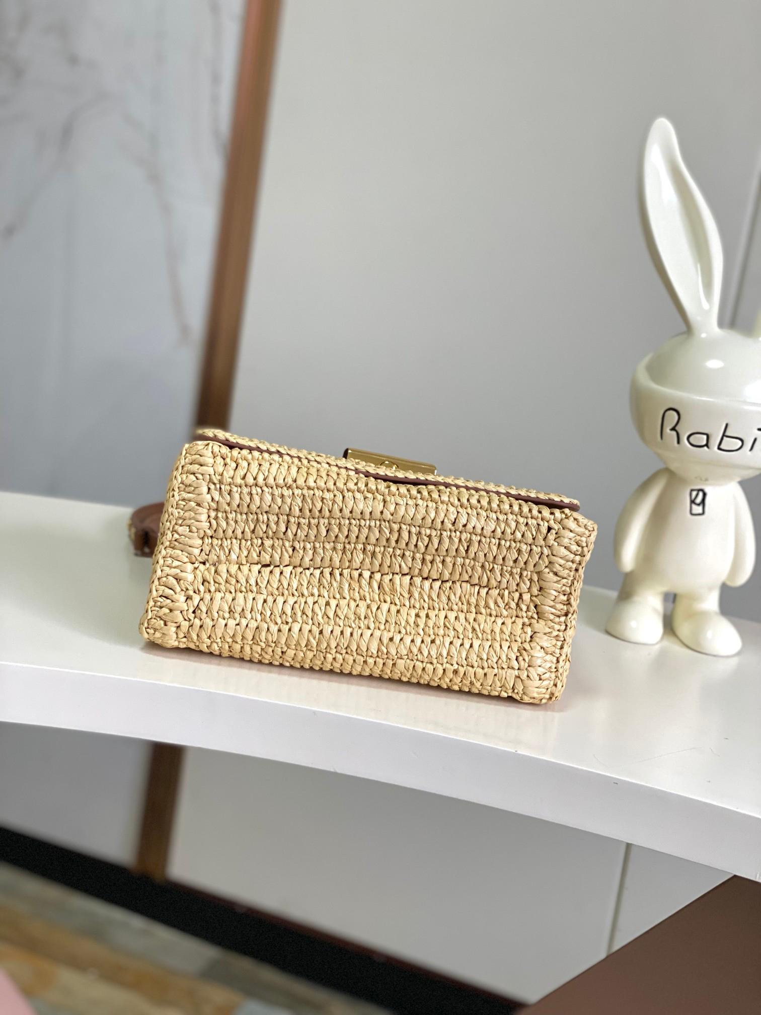 LV Twist Slim Raffia Shoulder Bag - Image 4