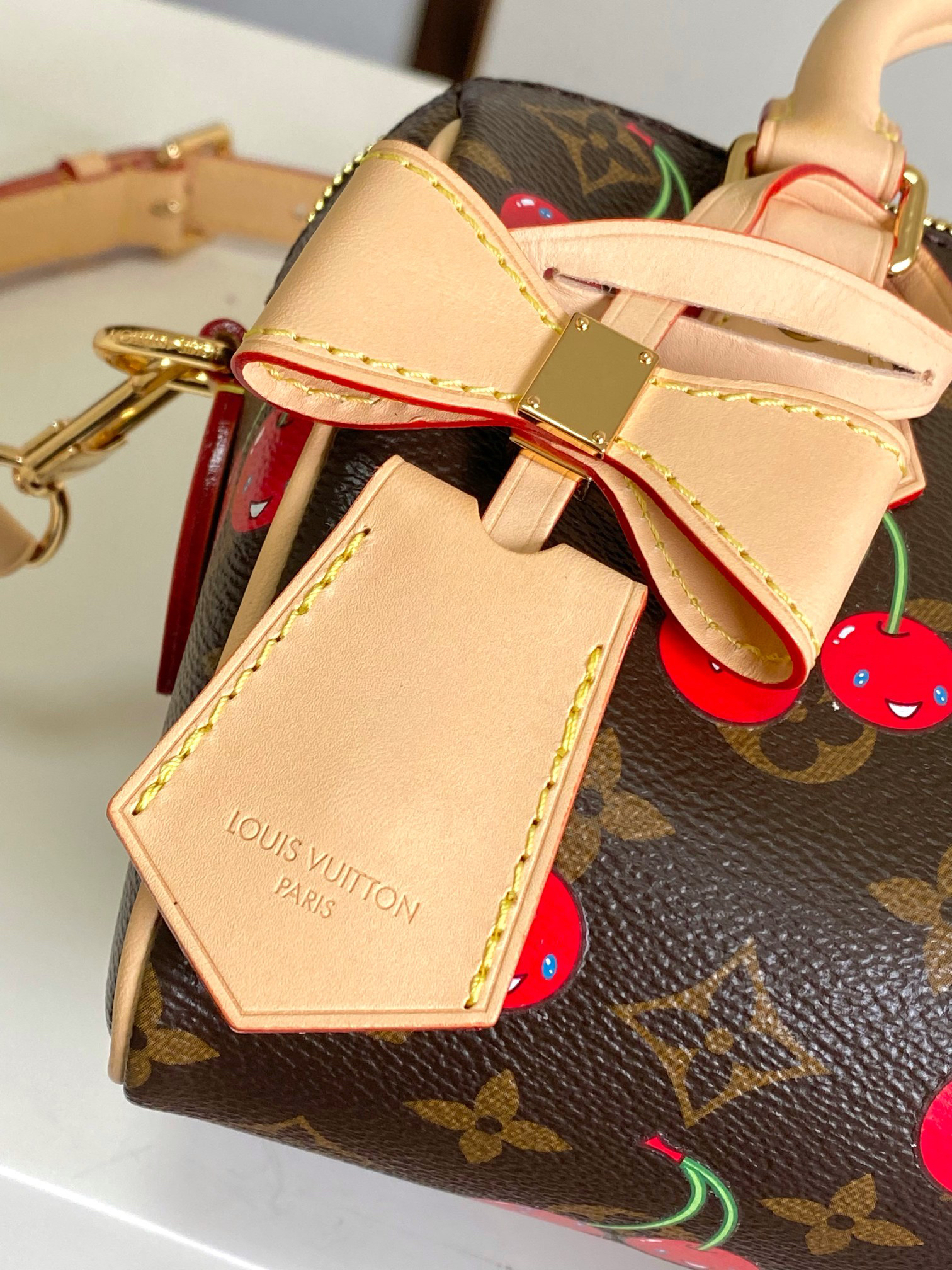 Louis Vuitton Speedy Bandoulière Handbag, LV x TM Cherry Monogram - Image 4