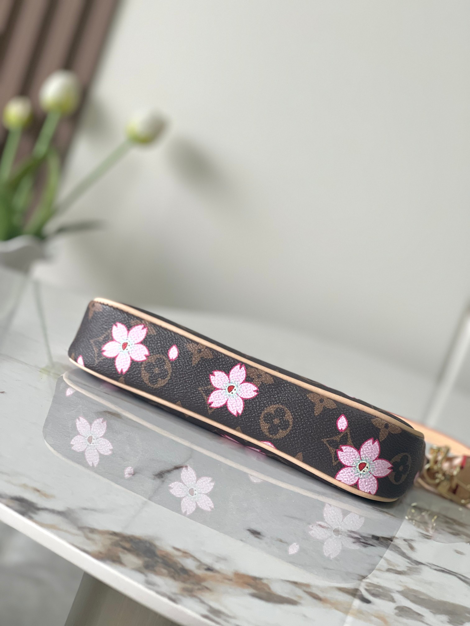 Louis Vuitton Pochette Accessoires Cherry Blossom Handbag - Image 4