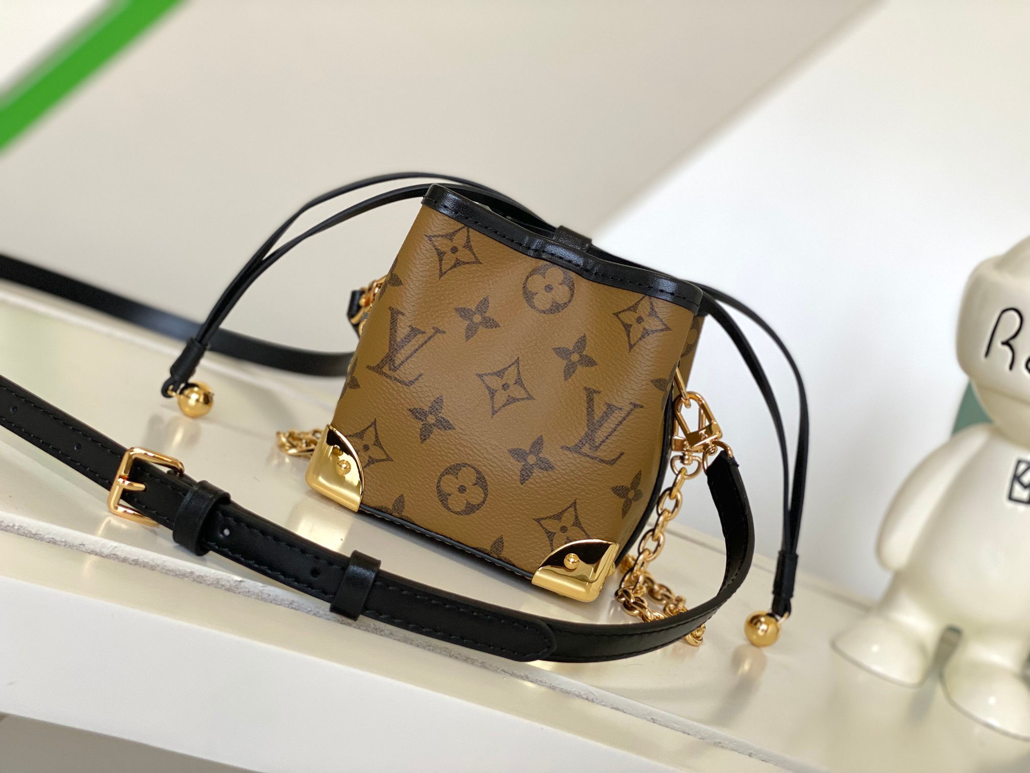 Noe Mini Bucket Bag in Monogram Reverse Canvas - Image 4