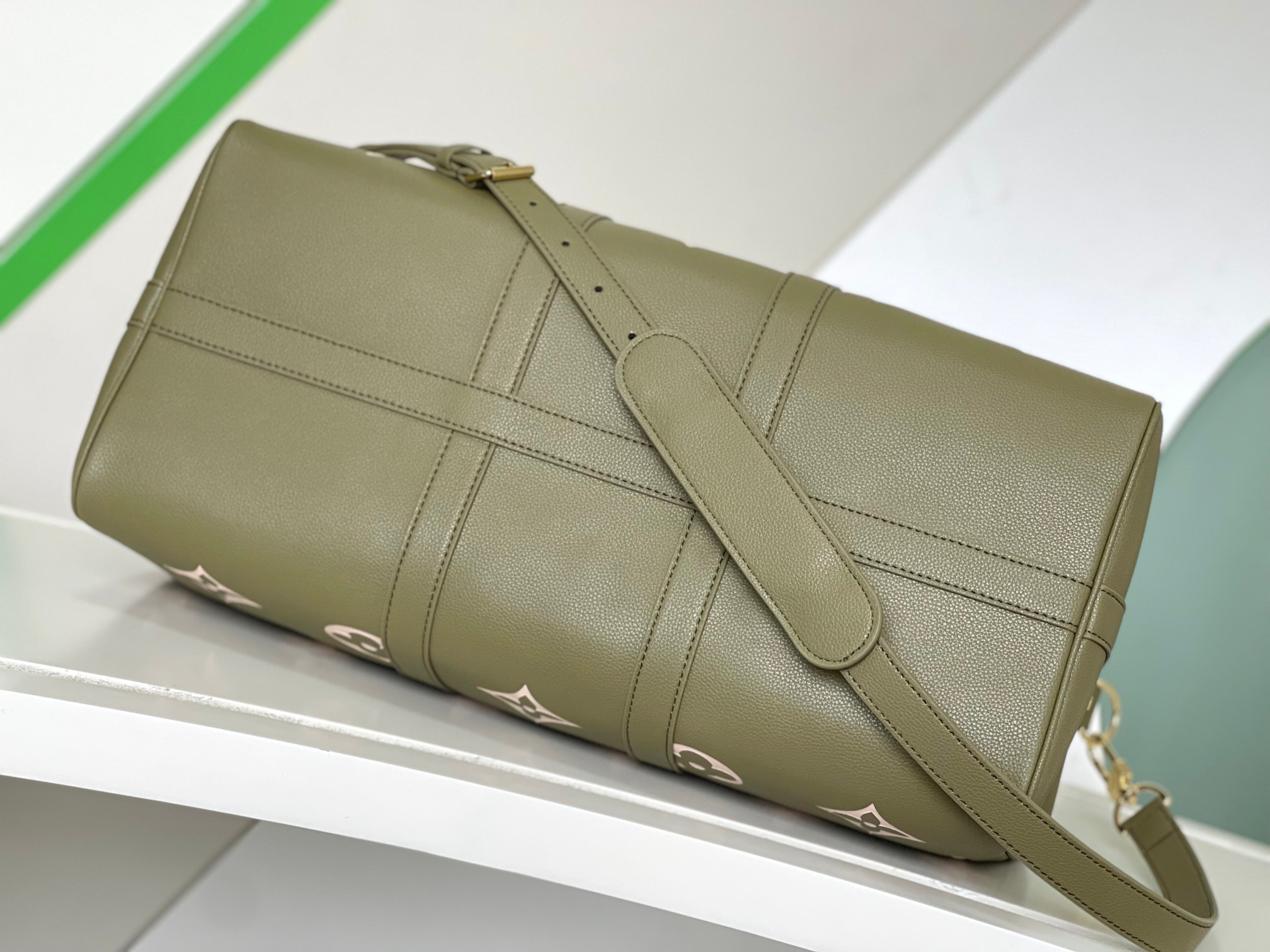 Louis Vuitton Keepall Bandoulière 45 Monogram Empreinte Leather Travel Bag - Image 4
