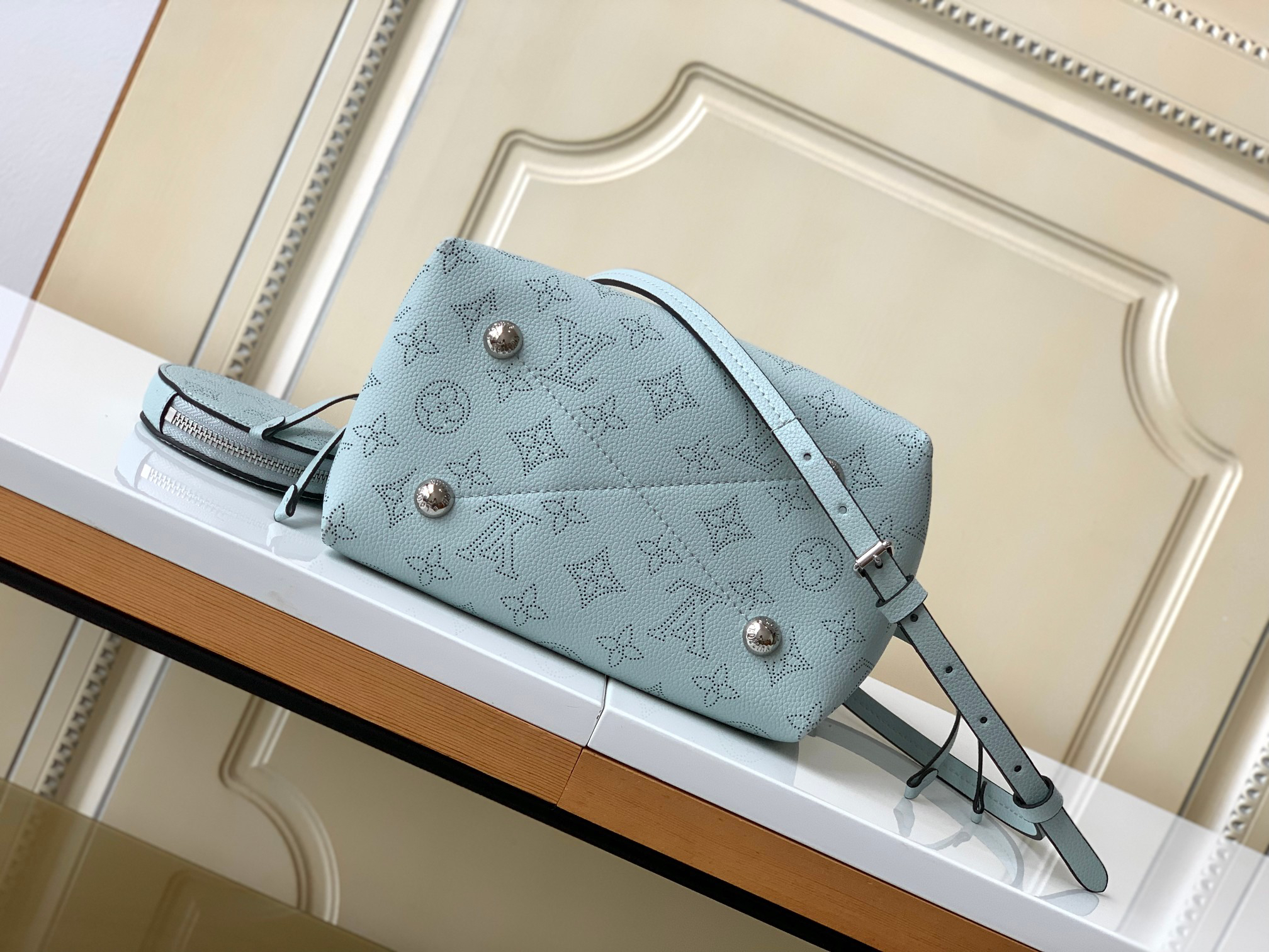 Bella Monogram Perforated Calfskin Bucket Bag - Image 4