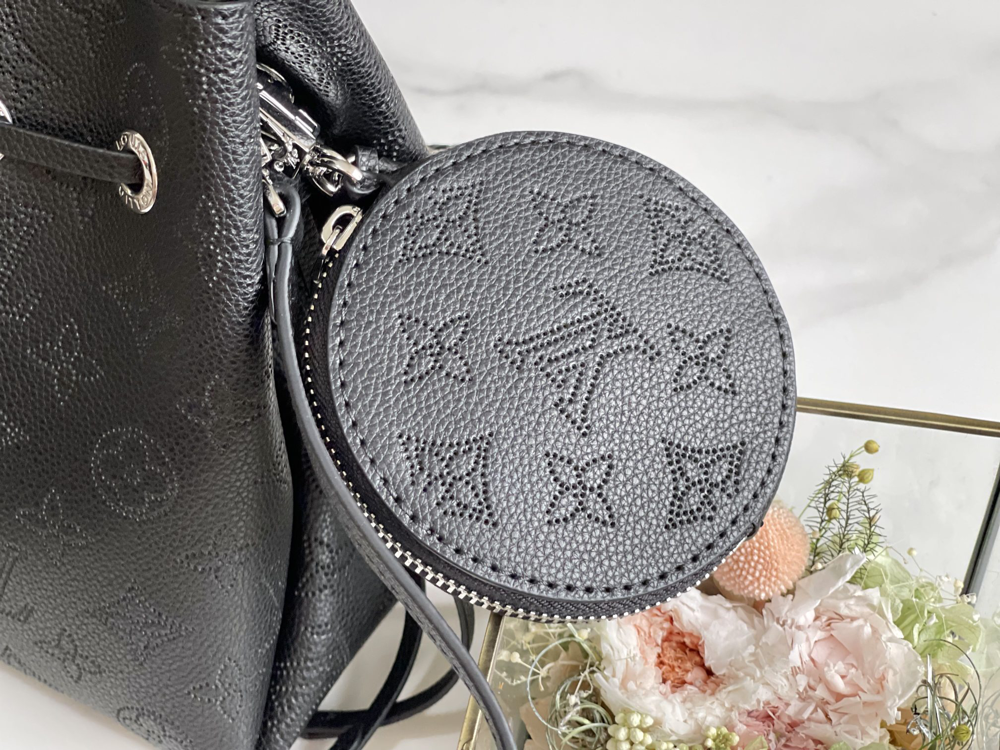 Louis Vuitton Bella Monogram Perforated Calfskin Bucket Bag - Image 4