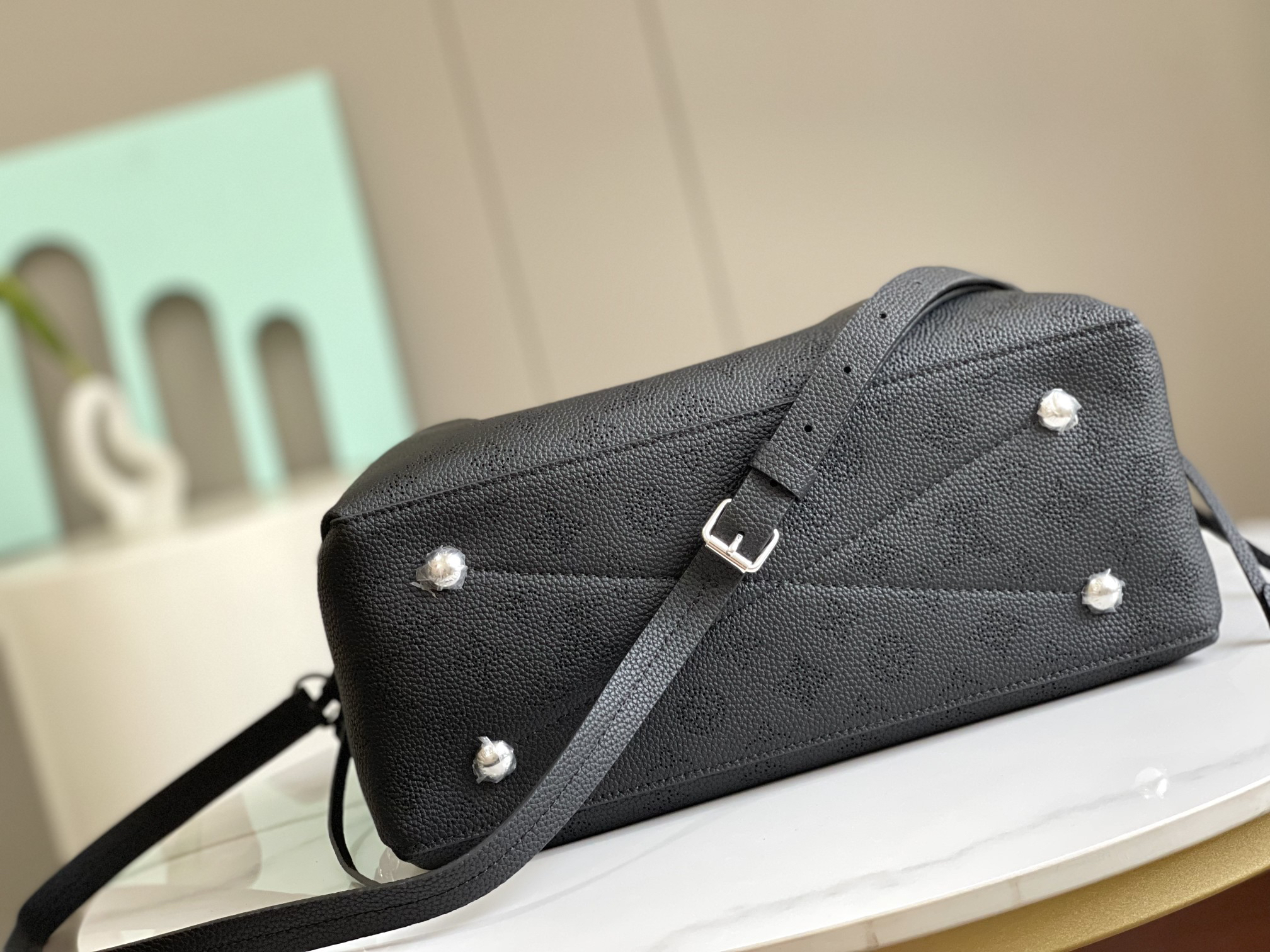 Bella Tote Perforated Leather Handbag - Image 4
