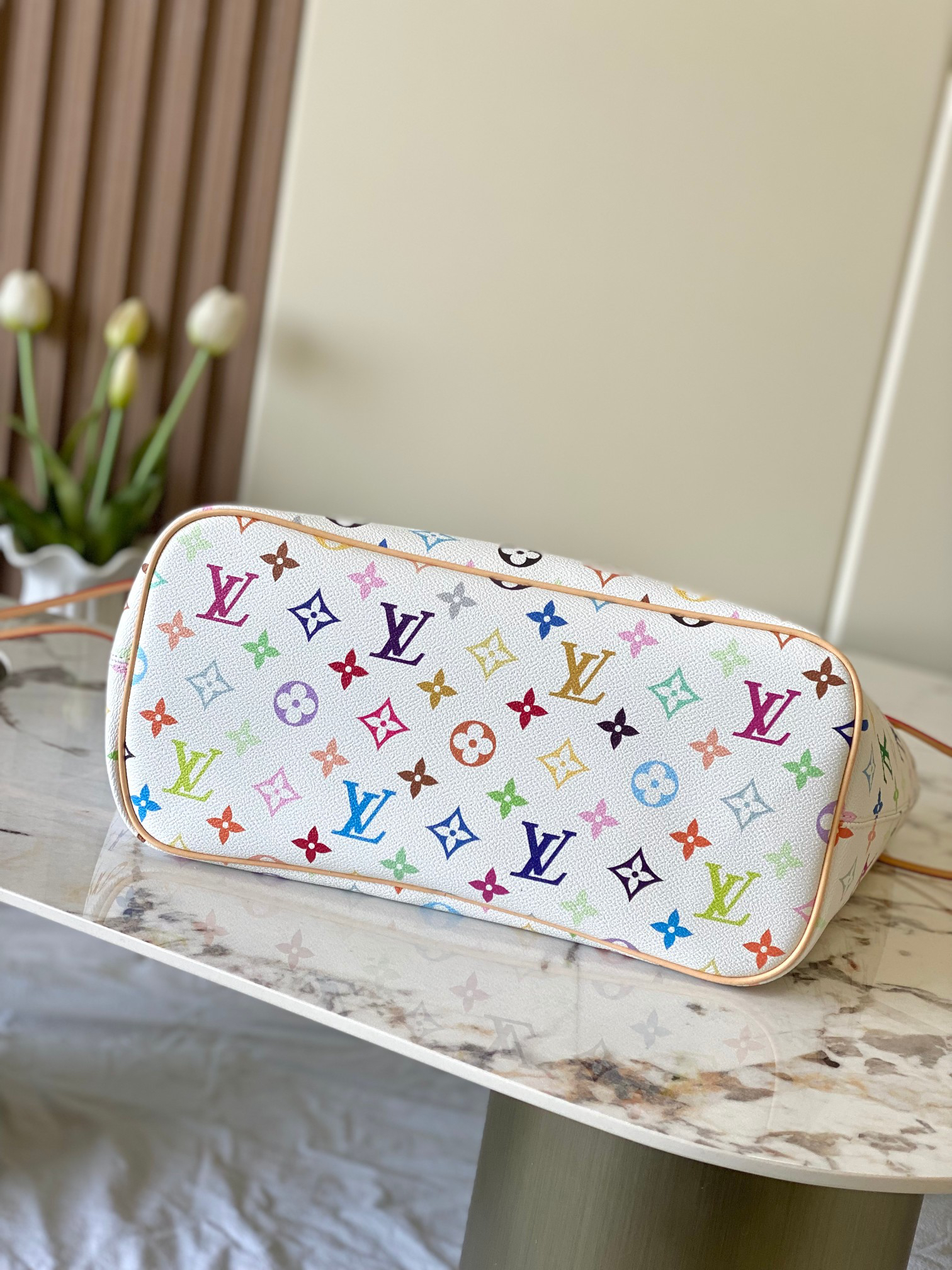 Louis Vuitton Neverfull MM Tote Bag, Louis Vuitton x Takashi Murakami Re-Edition - Image 4