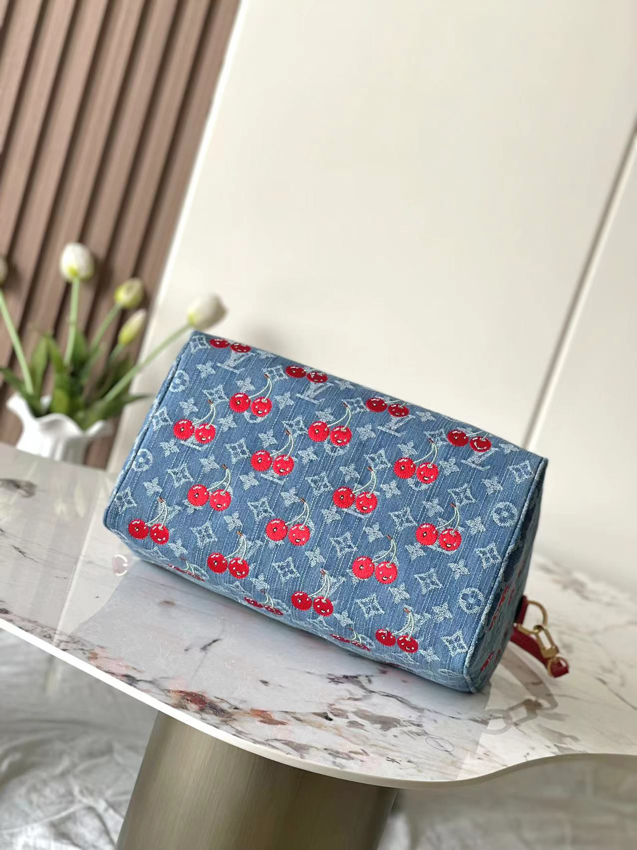 Speedy 18 Bandoulière Denim Handbag - Image 4