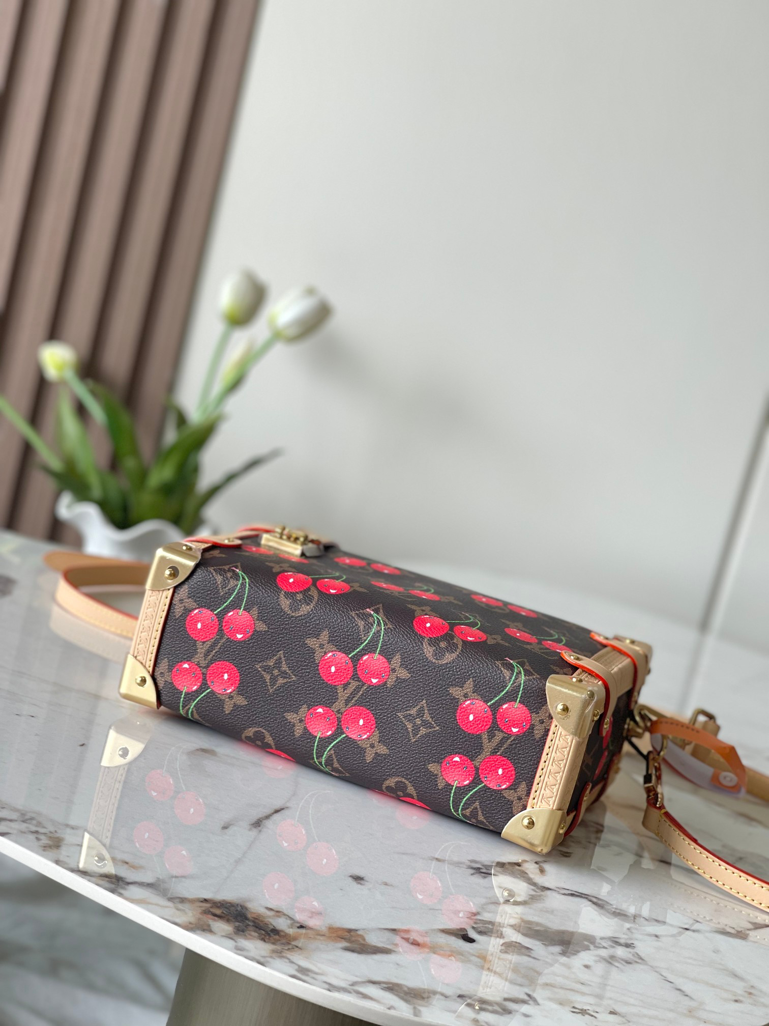 Louis Vuitton Side Trunk Medium Handbag M14278 Monogram Cherry - Image 4