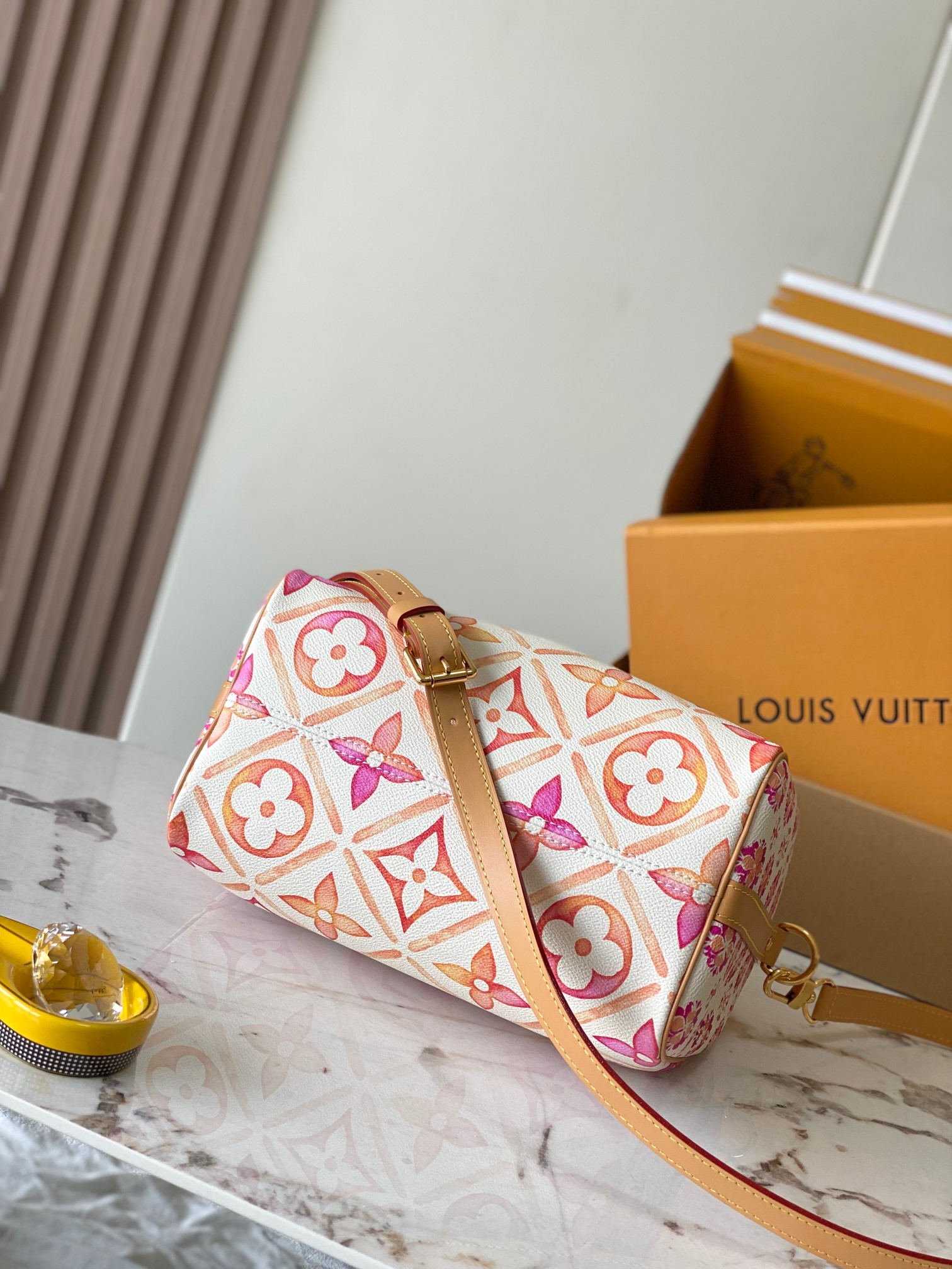 Louis Vuitton Speedy Bandoulière 25 Handbag – Pink and Sky Blue - Image 4