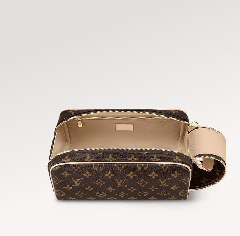Louis Vuitton Dopp Toiletry Bag in Brown Monogram Canvas - Image 4
