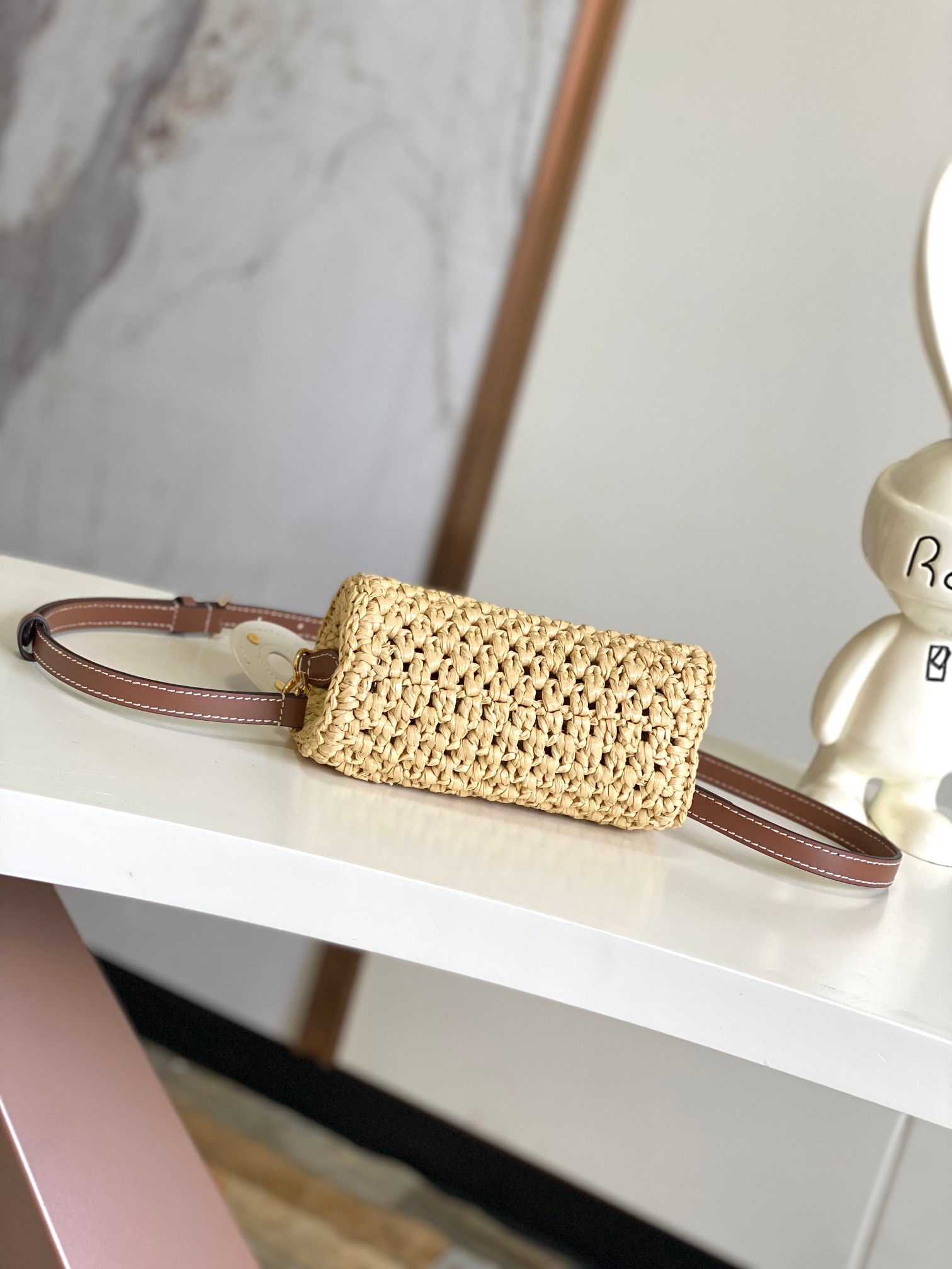 Louis Vuitton Nano Speedy Raffia Handbag - Image 4