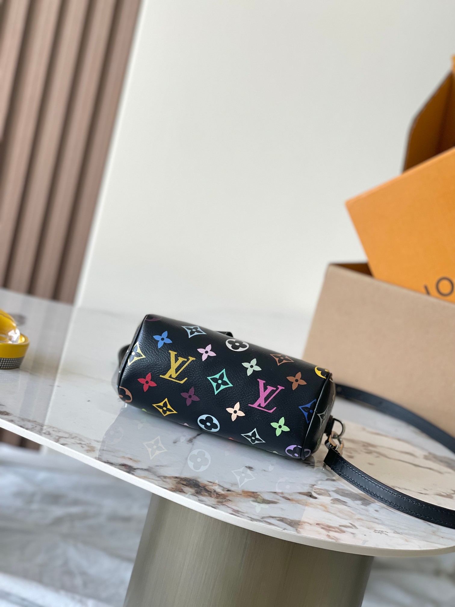 Louis Vuitton Nano Speedy Handbag - Black Leather - Image 4