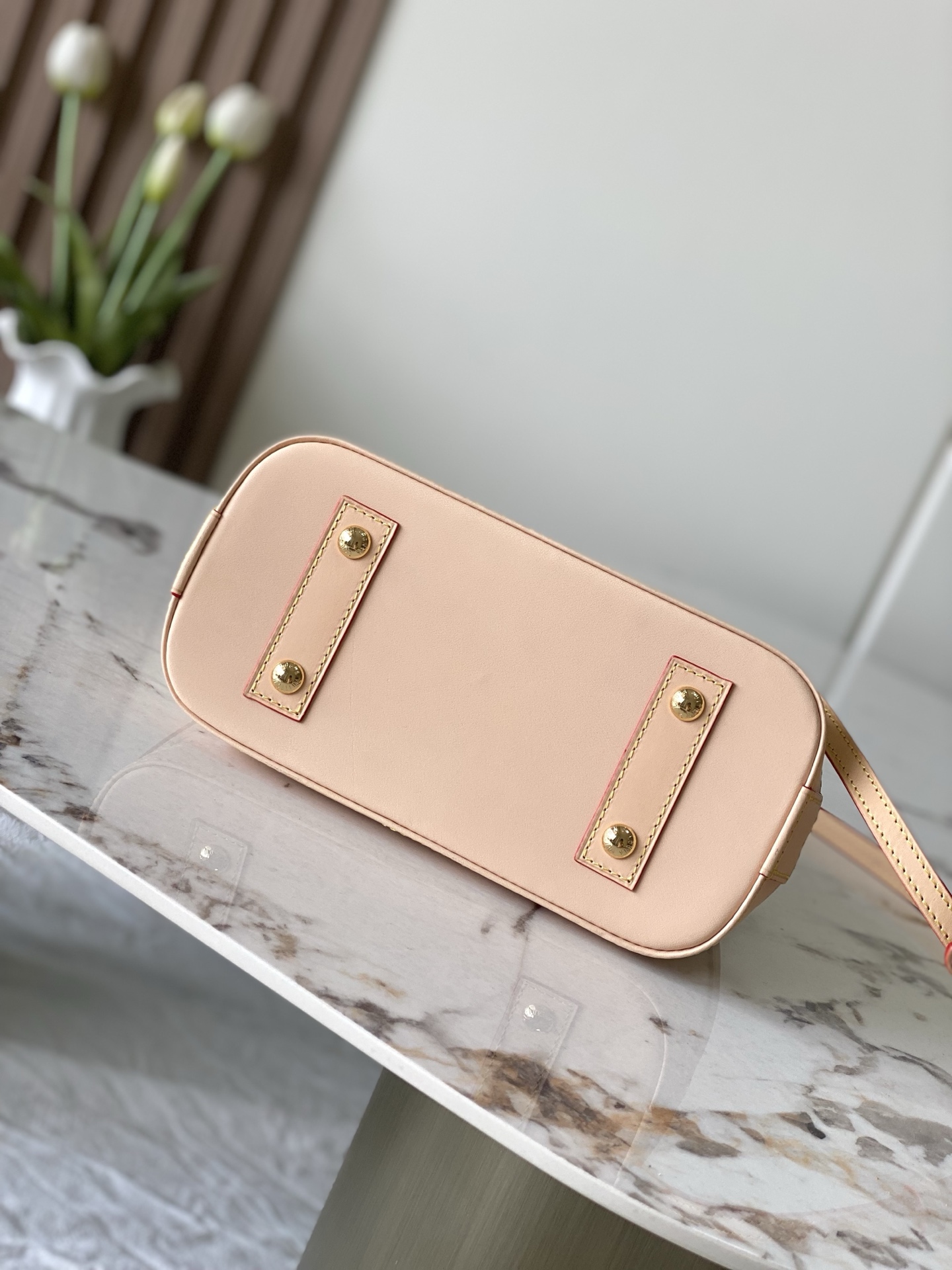 Alma BB Handbag in Beige Monogram - Image 4