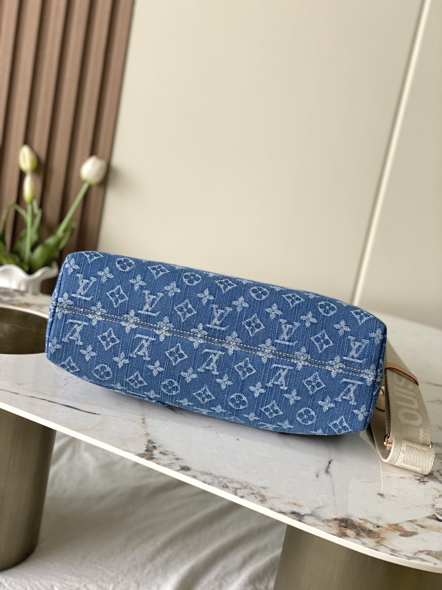 Coussin Hobo MM Monogram Denim Shoulder Bag - Image 4