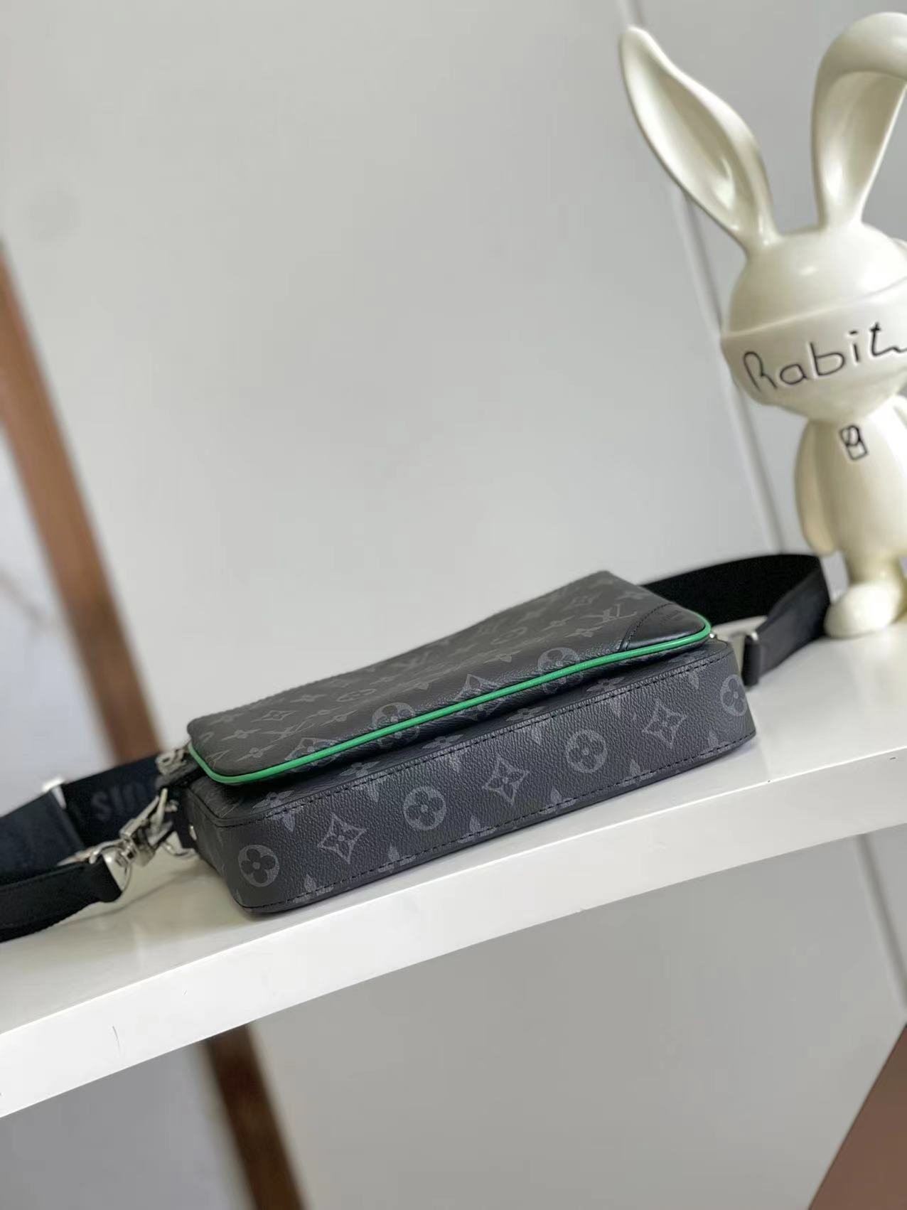 Trio Messenger Bag in Monogram Eclipse Reverse Canvas - Image 4