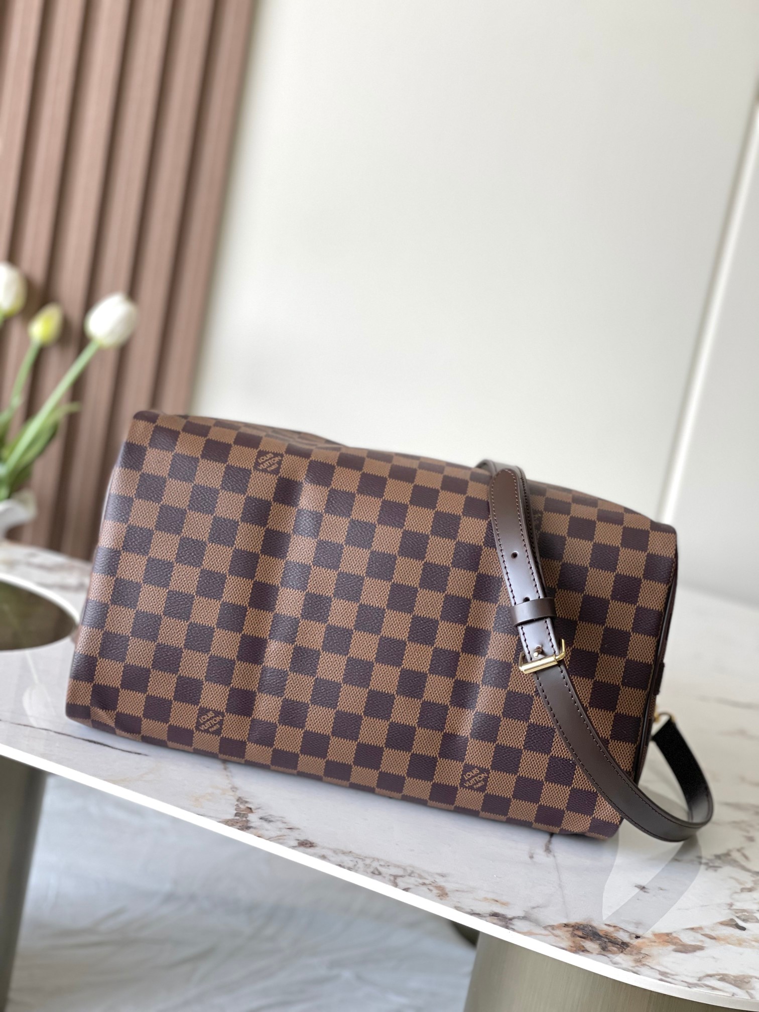 Louis Vuitton Speedy 35 Handbag in Damier Ebene Canvas - Image 4