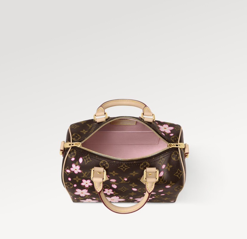 Louis Vuitton Speedy Bandoulière 25 Cherry Blossom Handbag - Image 4
