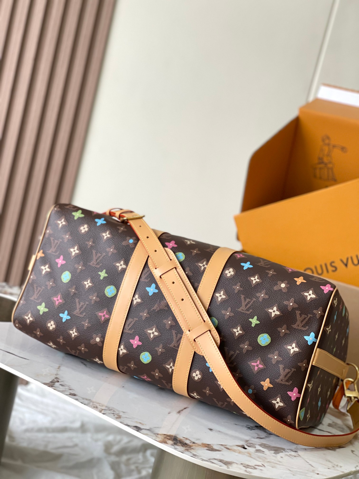 Louis Vuitton x Yayoi Kusama Keepall 45 Travel Bag - Image 4