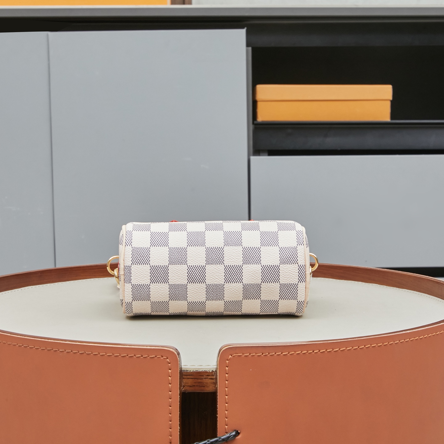 Louis Vuitton Nano Speedy Handbag N40918 in Damier Azur Canvas - Image 4