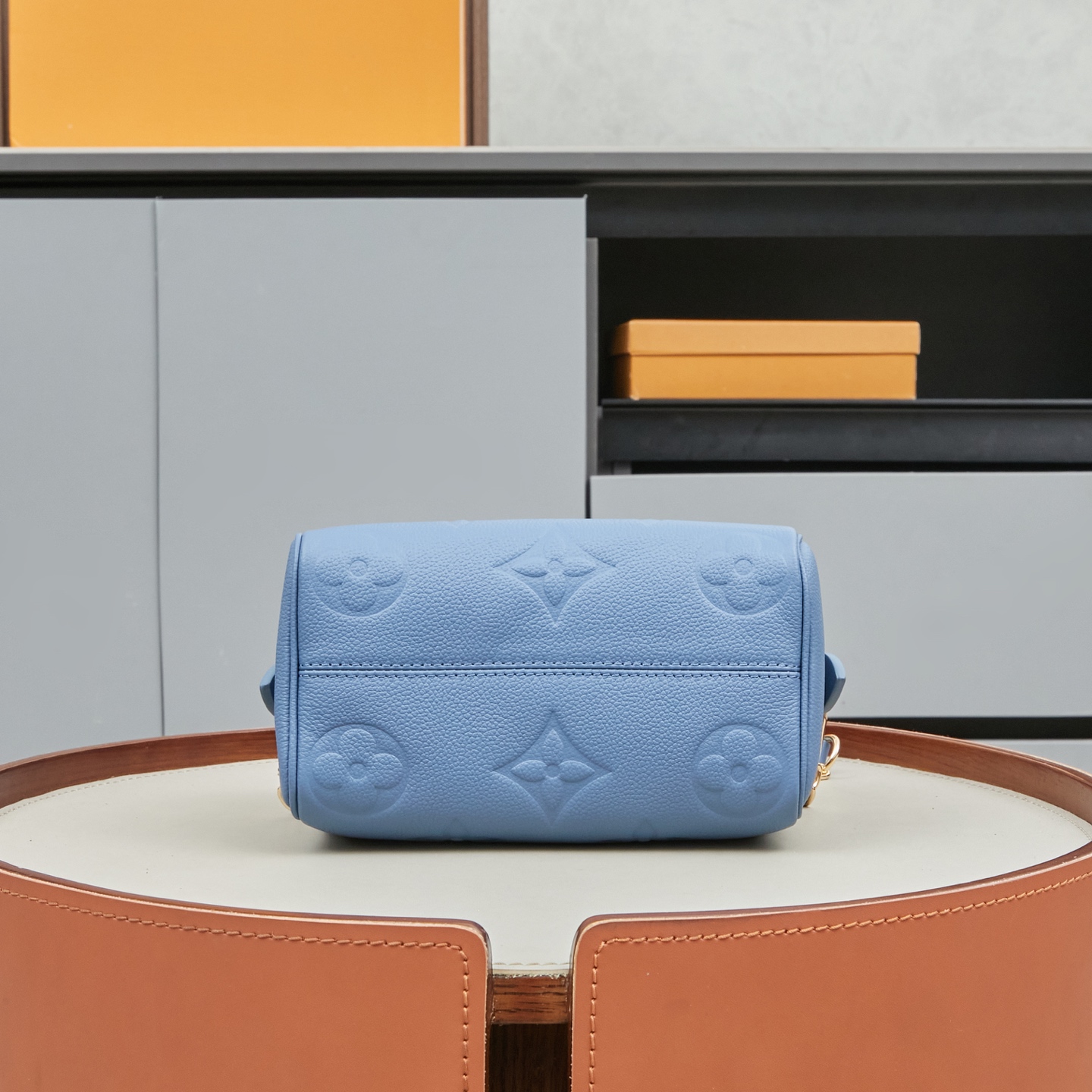 Louis Vuitton Speedy Bandoulière 20 Handbag in Blue Monogram Empreinte Leather - Image 4