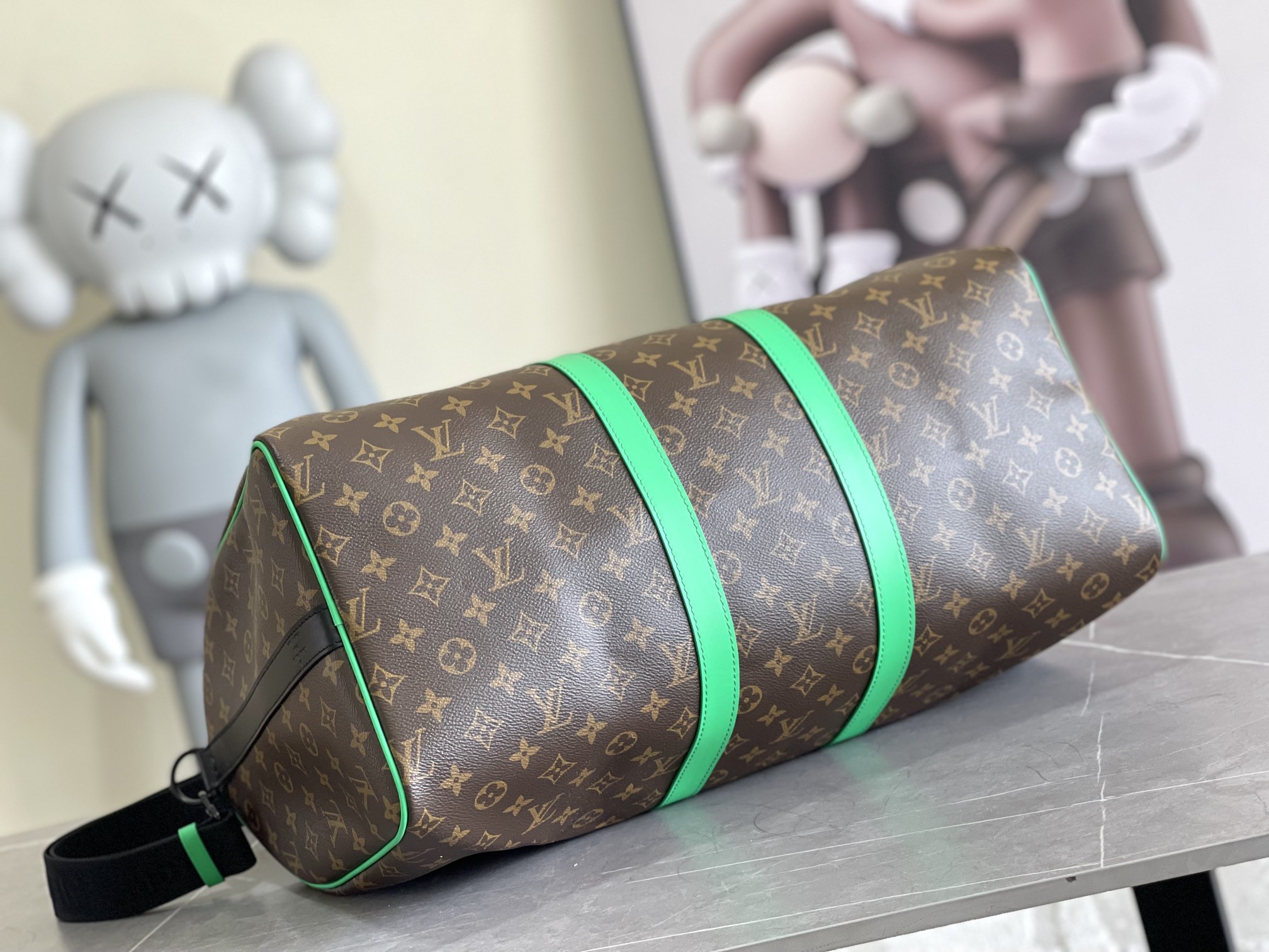 Keepall Bandoulière 50 Travel Bag in Monogram Macassar Canvas - Image 4