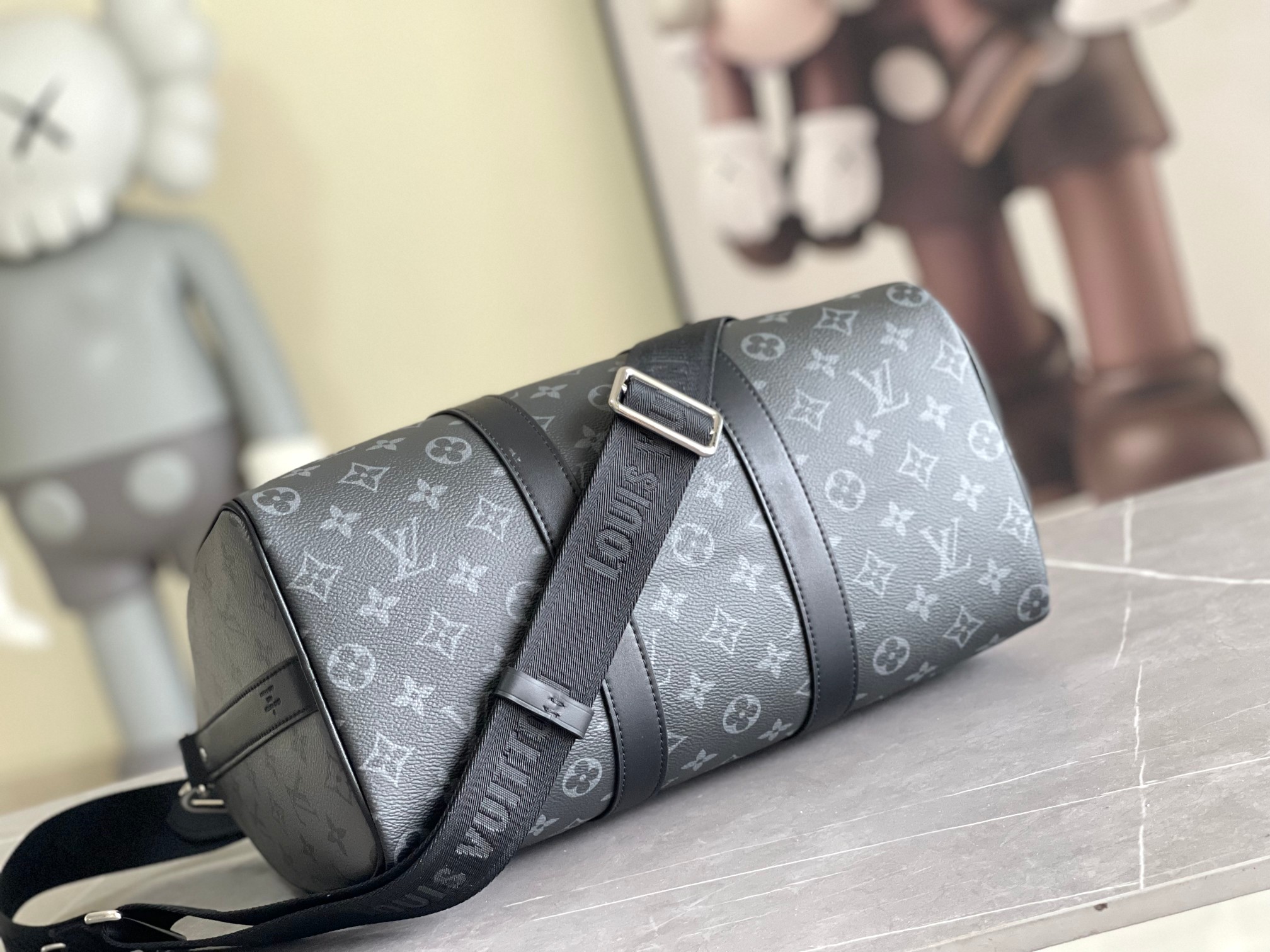 Keepall 35 Travel Bag in Monogram Eclipse Canvas - Image 4
