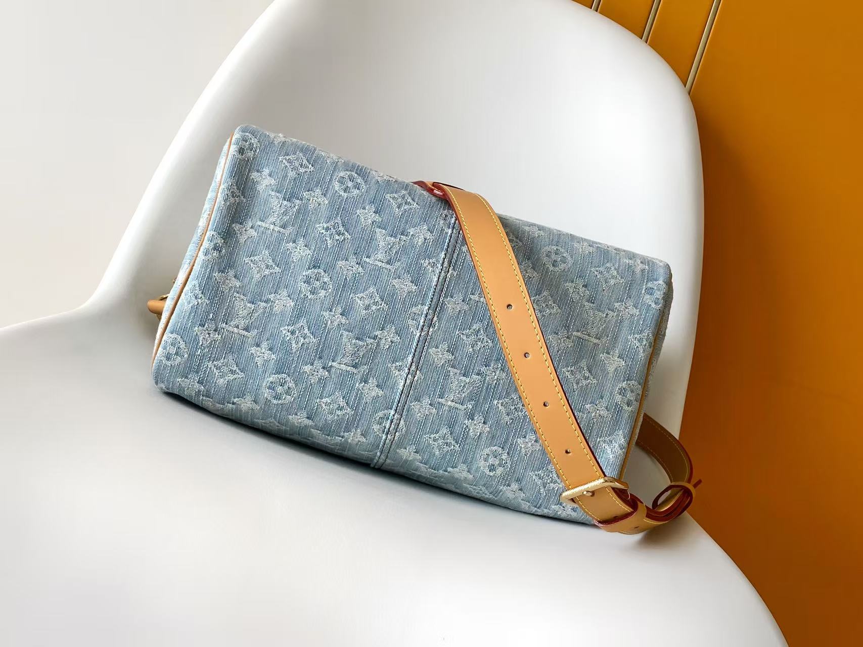 Louis Vuitton Speedy Bandoulière 30 Monogram Denim Handbag - Image 4