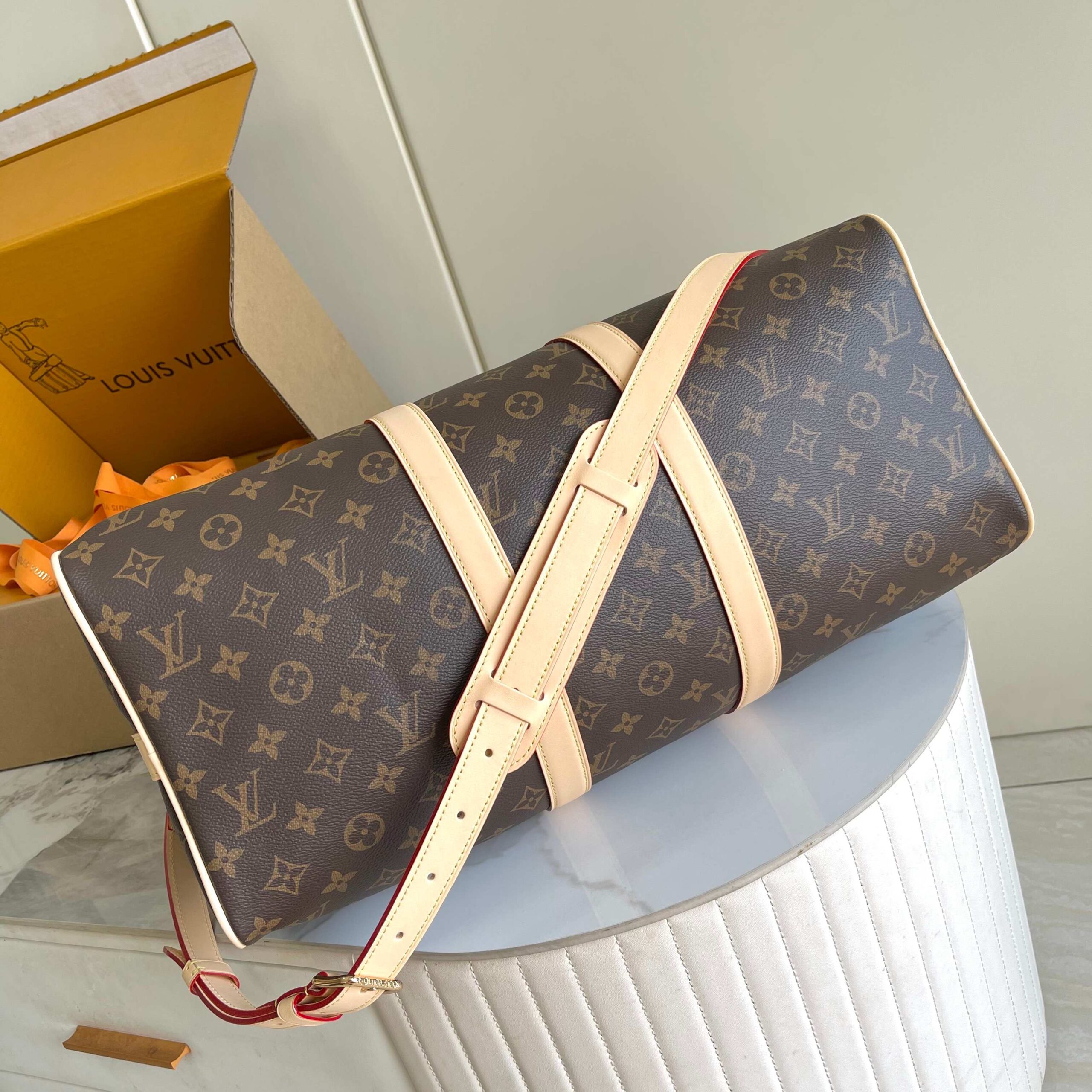 Louis Vuitton Keepall Bandoulière 45 Travel Bag – Monogram Eclipse - Image 4